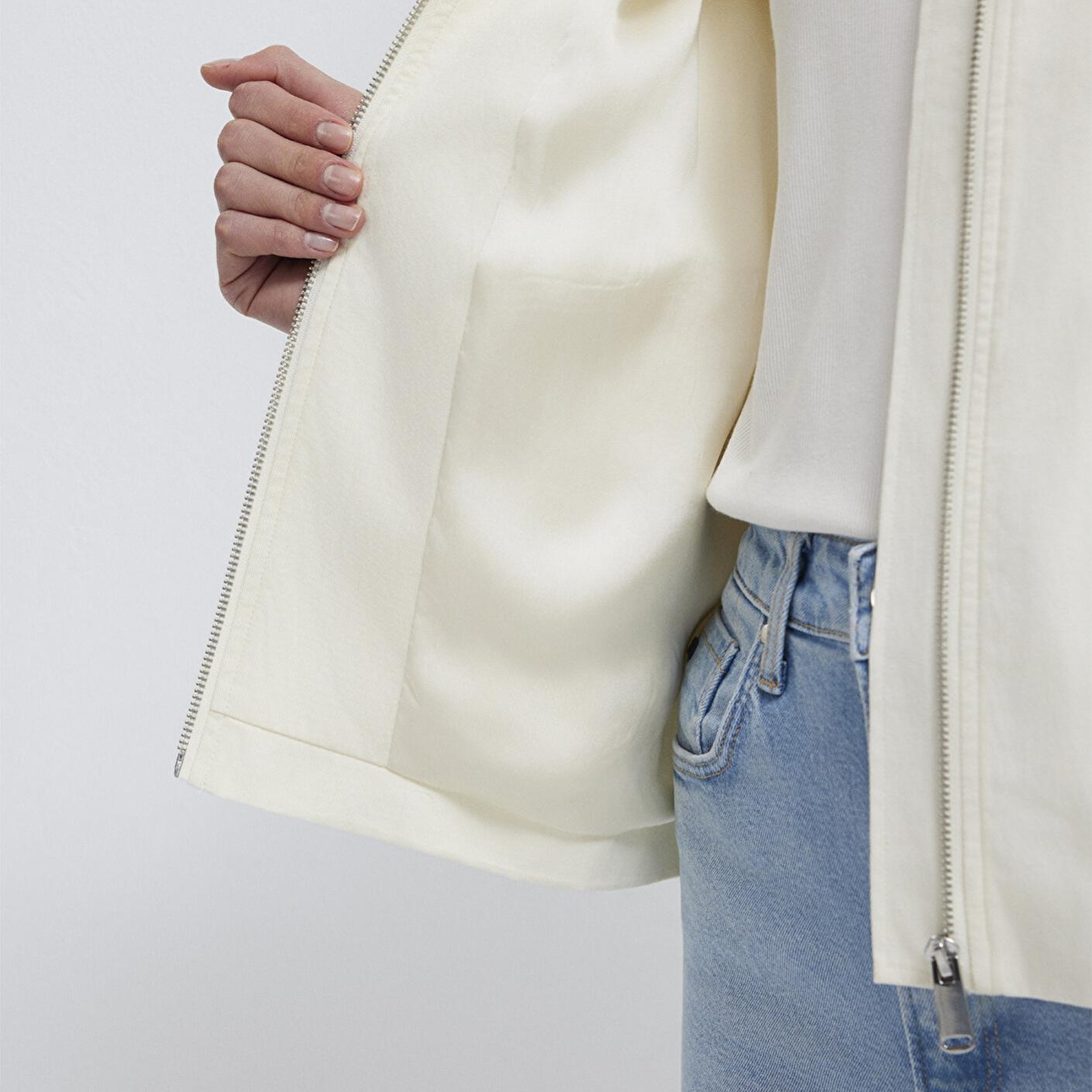 Mavi Ekru Ceket Oversize / Geniş Kesim 1110821-70056