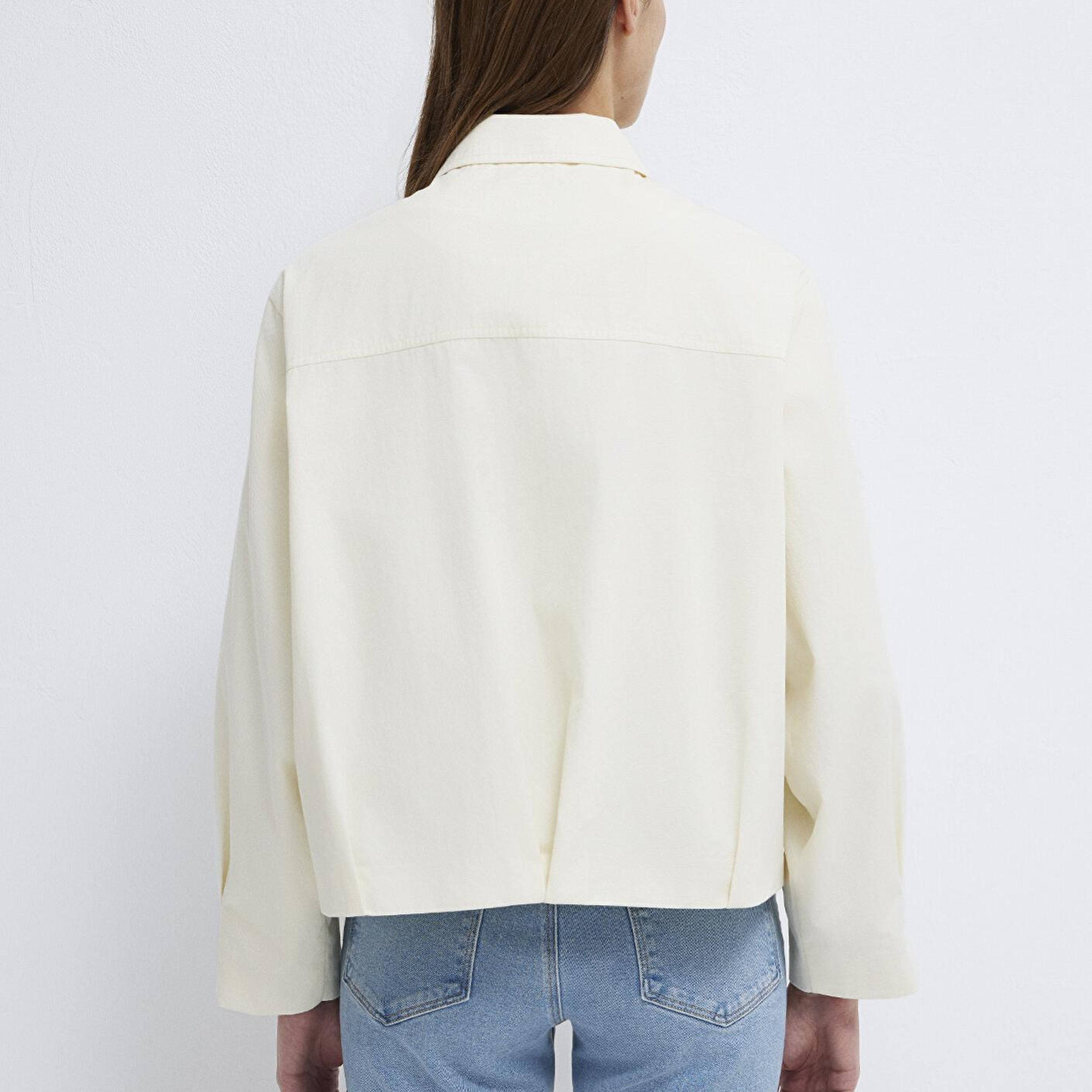 Mavi Ekru Ceket Oversize / Geniş Kesim 1110821-70056