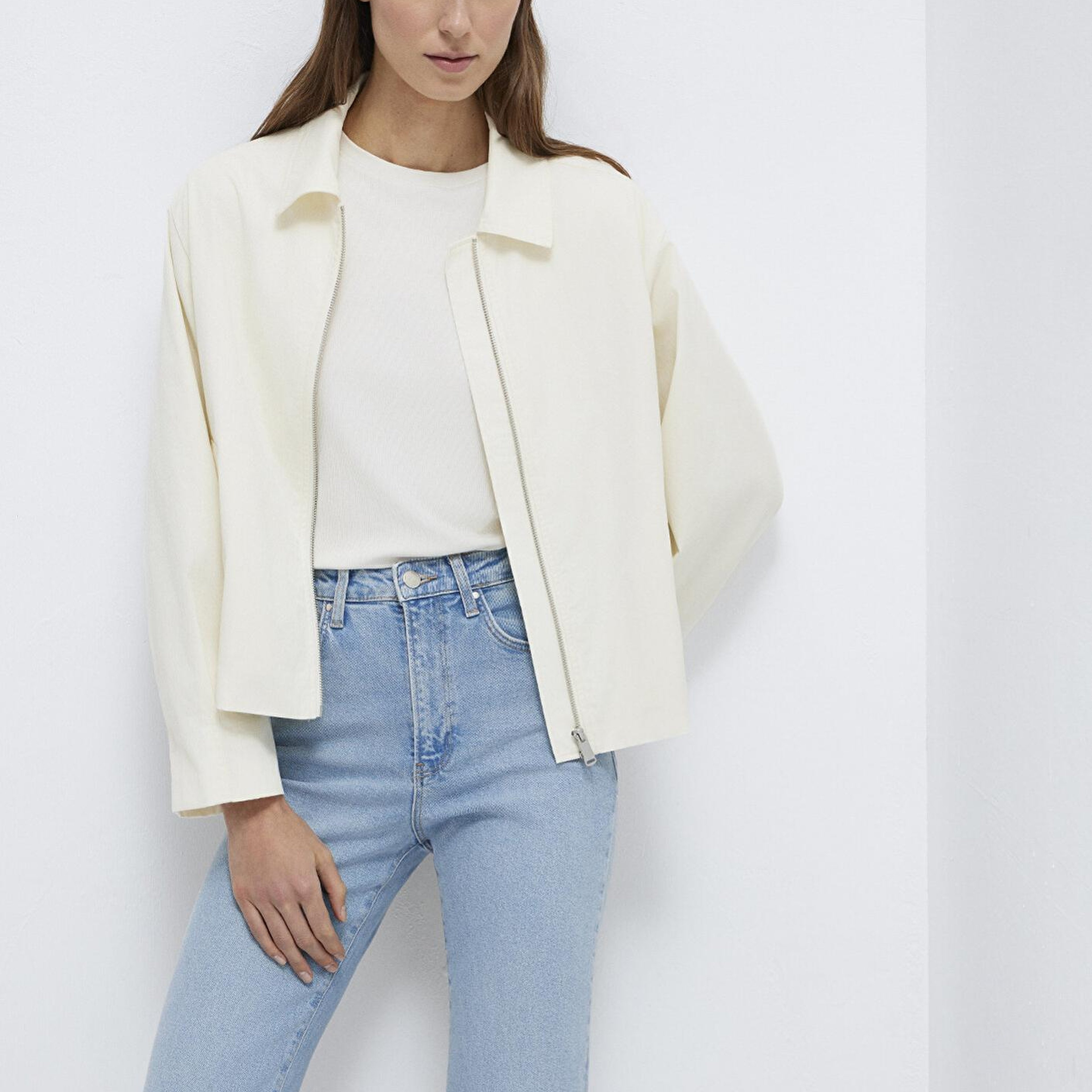 Mavi Ekru Ceket Oversize / Geniş Kesim 1110821-70056