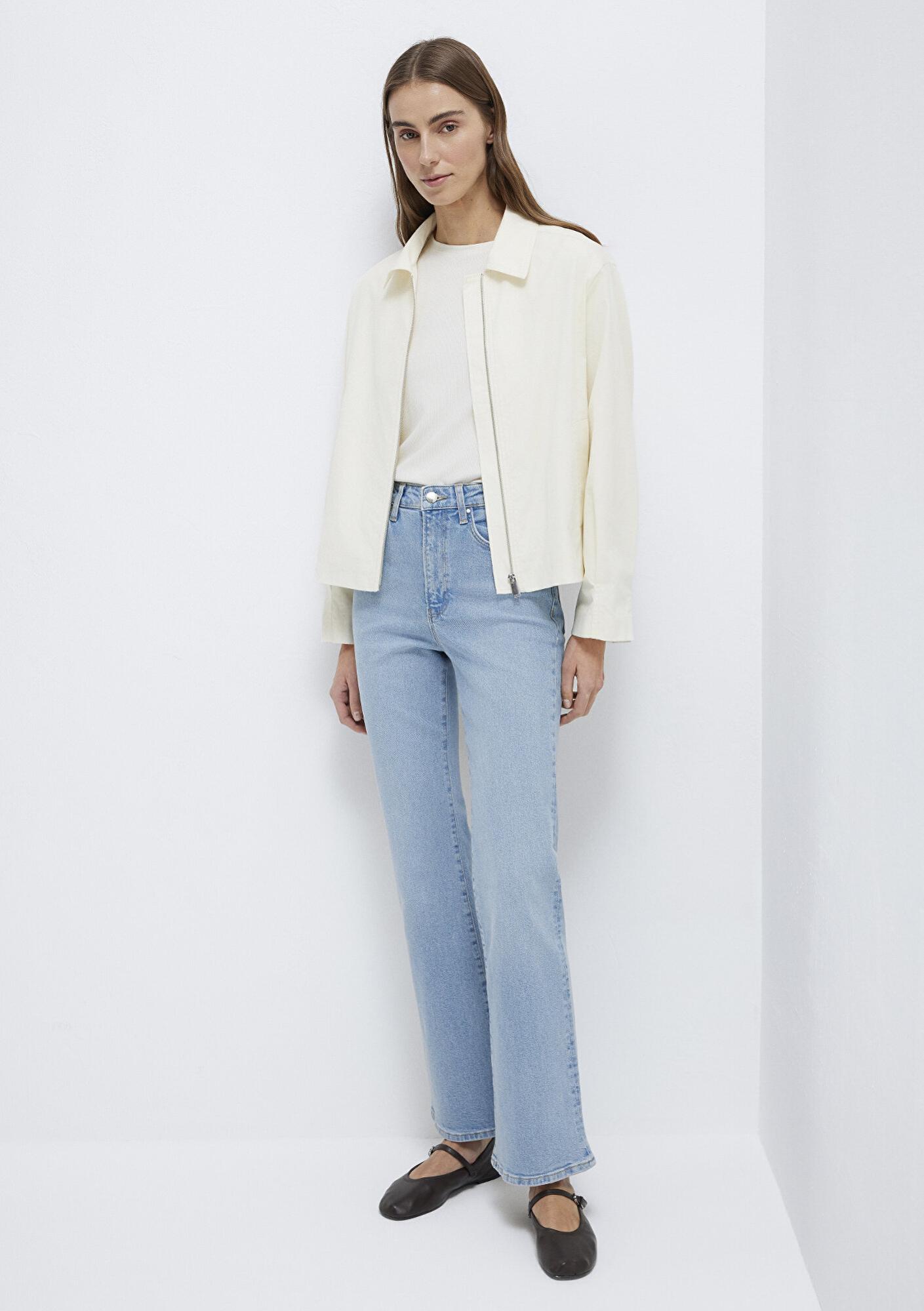 Mavi Ekru Ceket Oversize / Geniş Kesim 1110821-70056