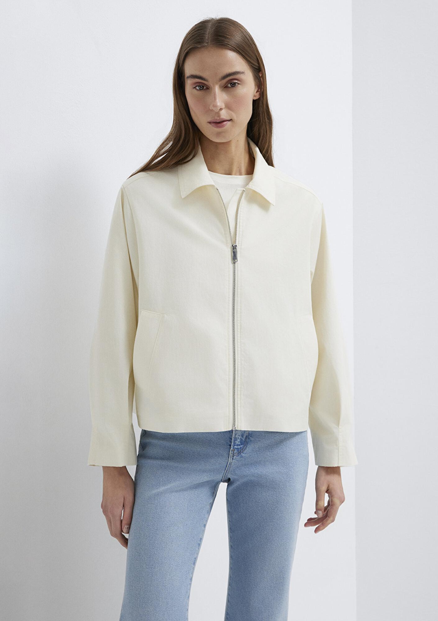 Mavi Ekru Ceket Oversize / Geniş Kesim 1110821-70056