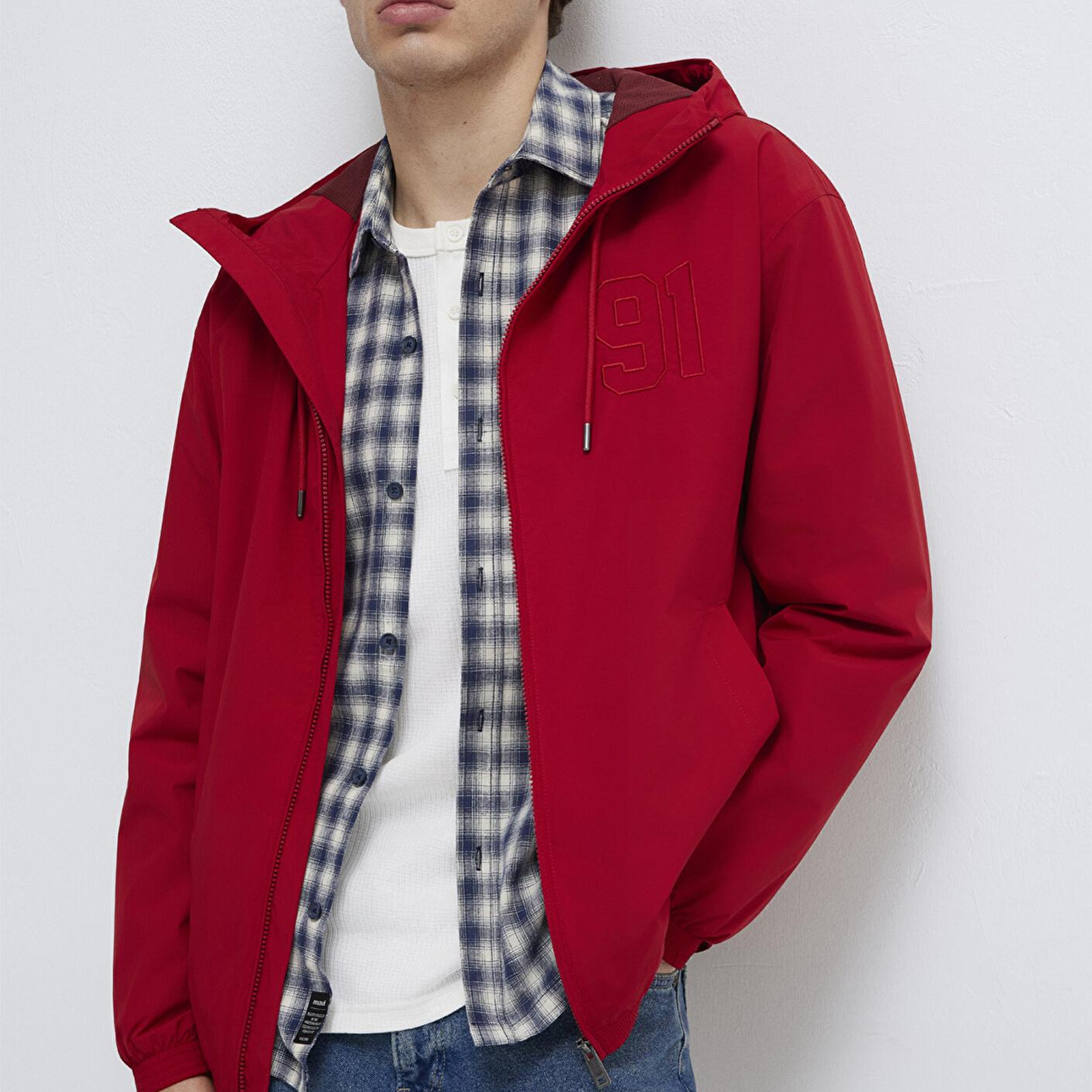 Mavi MVJNS Baskılı Kırmızı Ceket Oversize / Geniş Kesim 0110755-88609