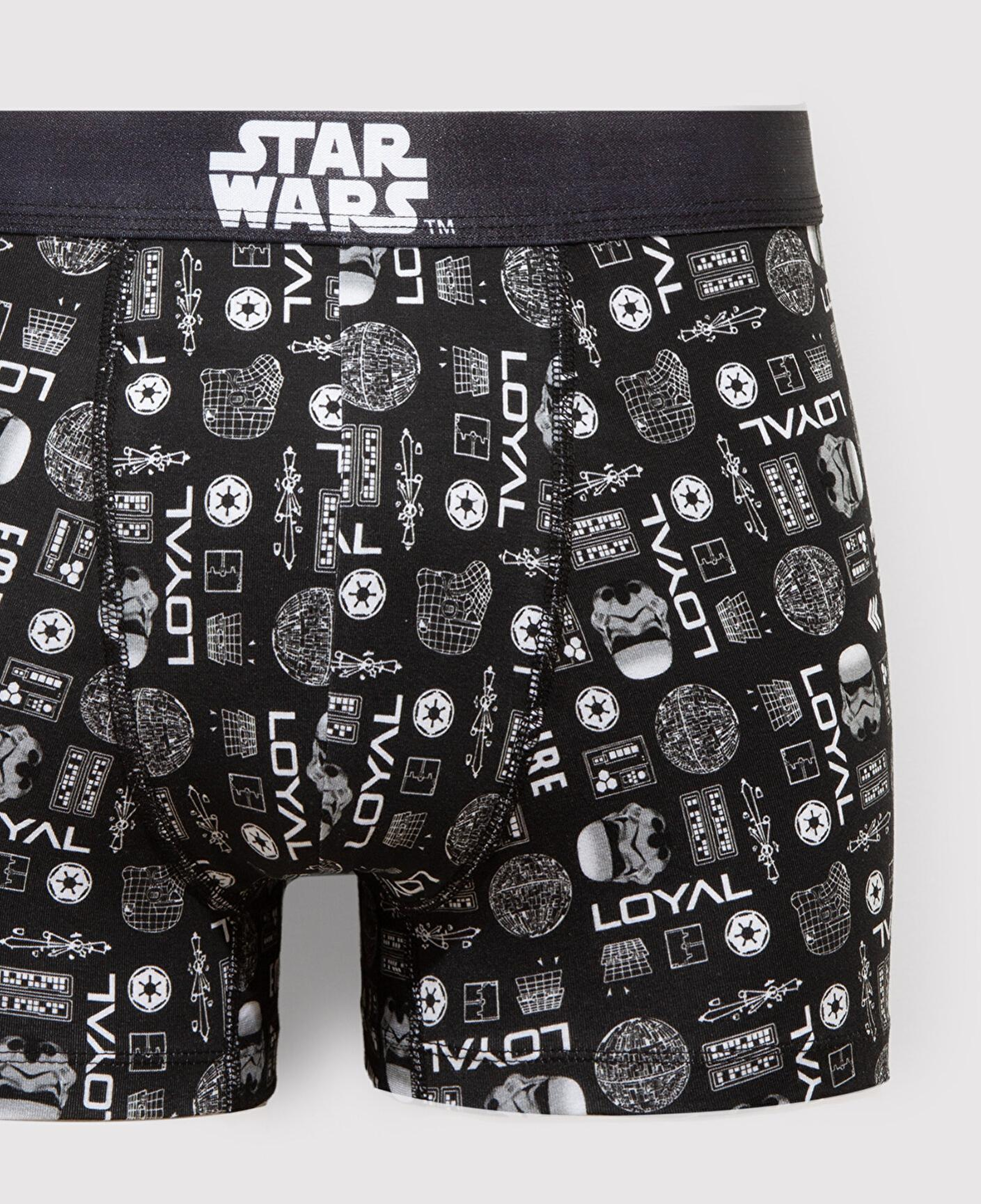 Mavi Baskılı Siyah Boxer 0912185-900