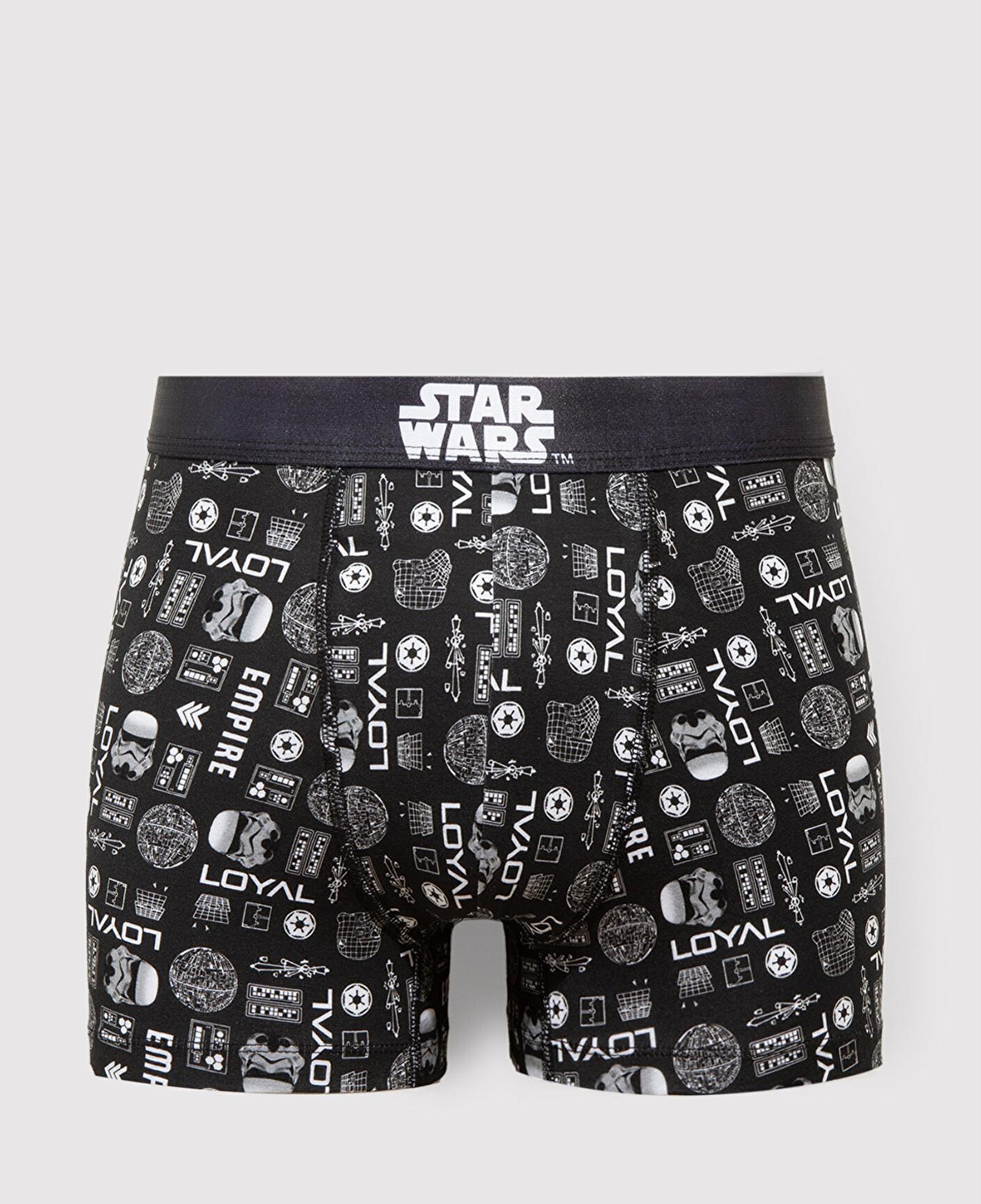 Mavi Baskılı Siyah Boxer 0912185-900