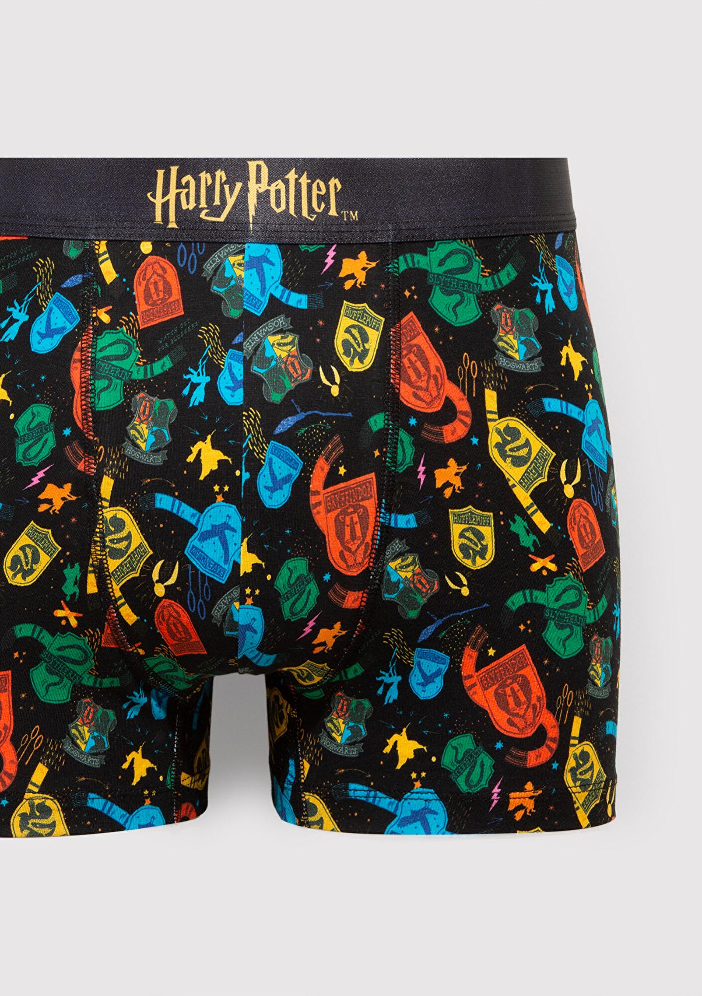 Mavi Harry Potter Baskılı Siyah Boxer 0912218-900