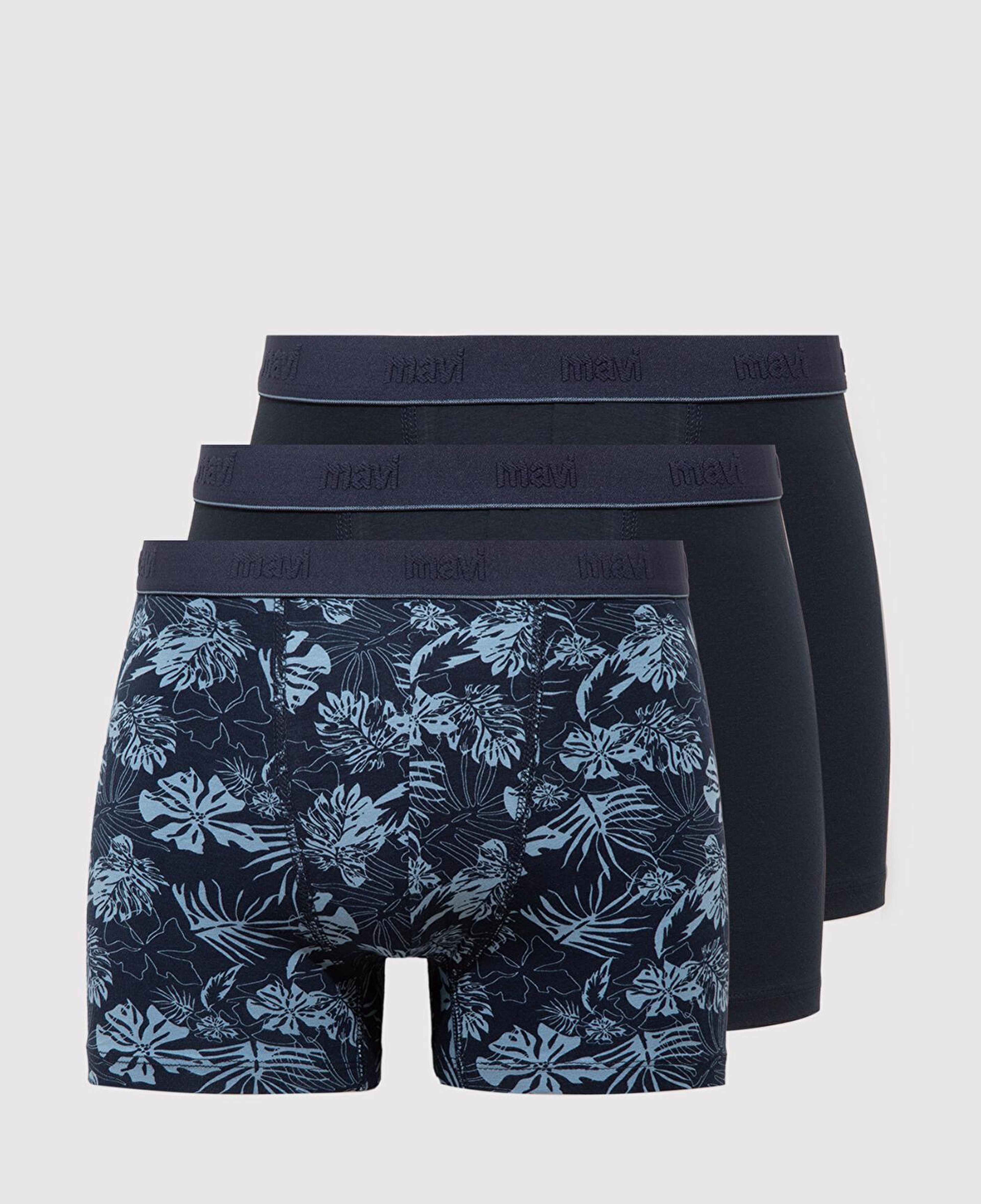 Mavi 3lü Baskılı Lacivert Boxer 0912226-70500