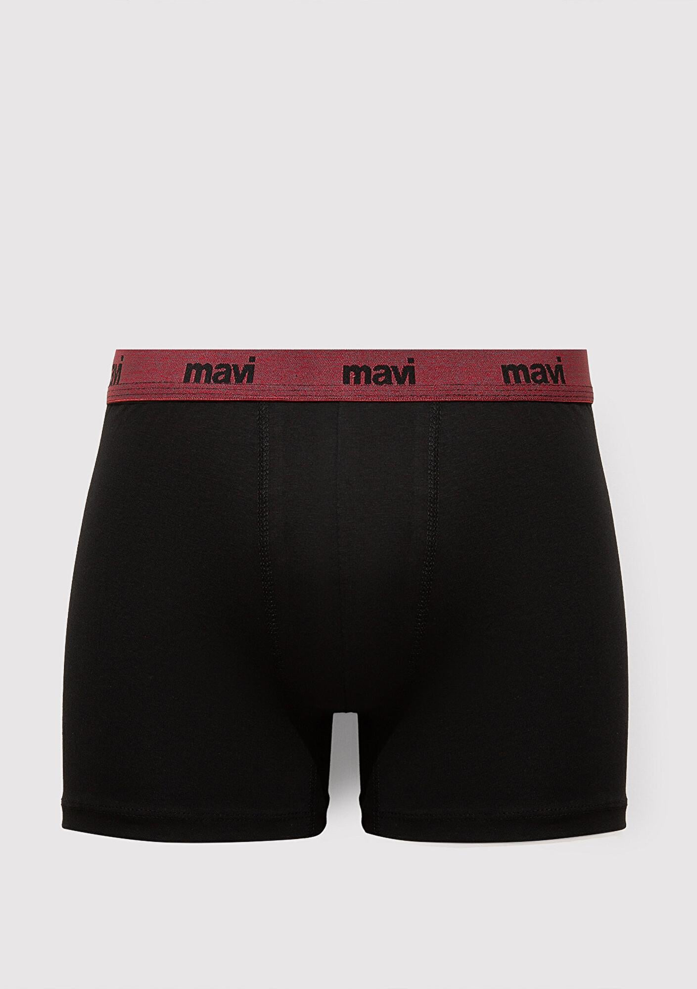 Mavi 3lü Siyah Baskılı Boxer 0912225-900