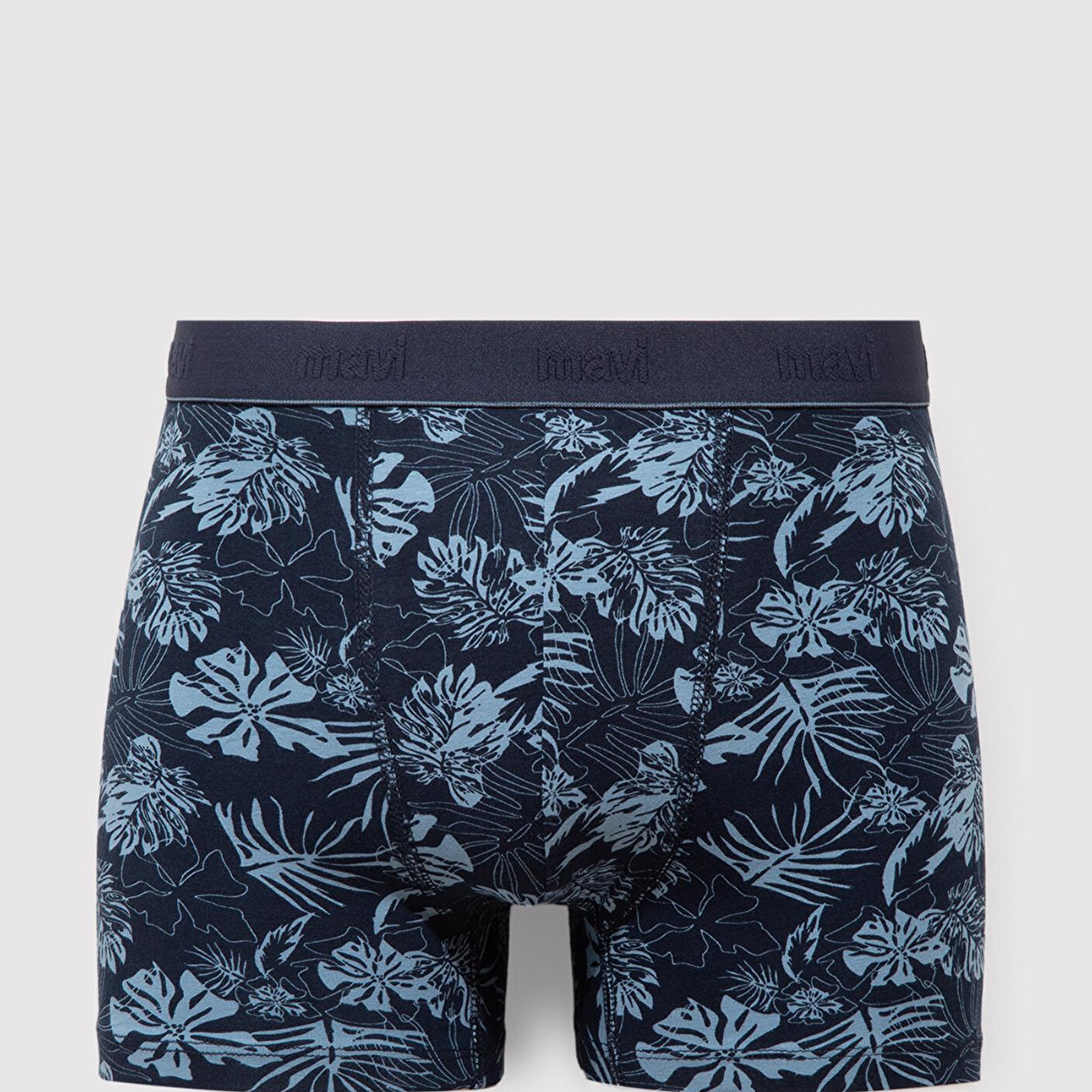 Mavi 3lü Baskılı Lacivert Boxer 0912226-70500