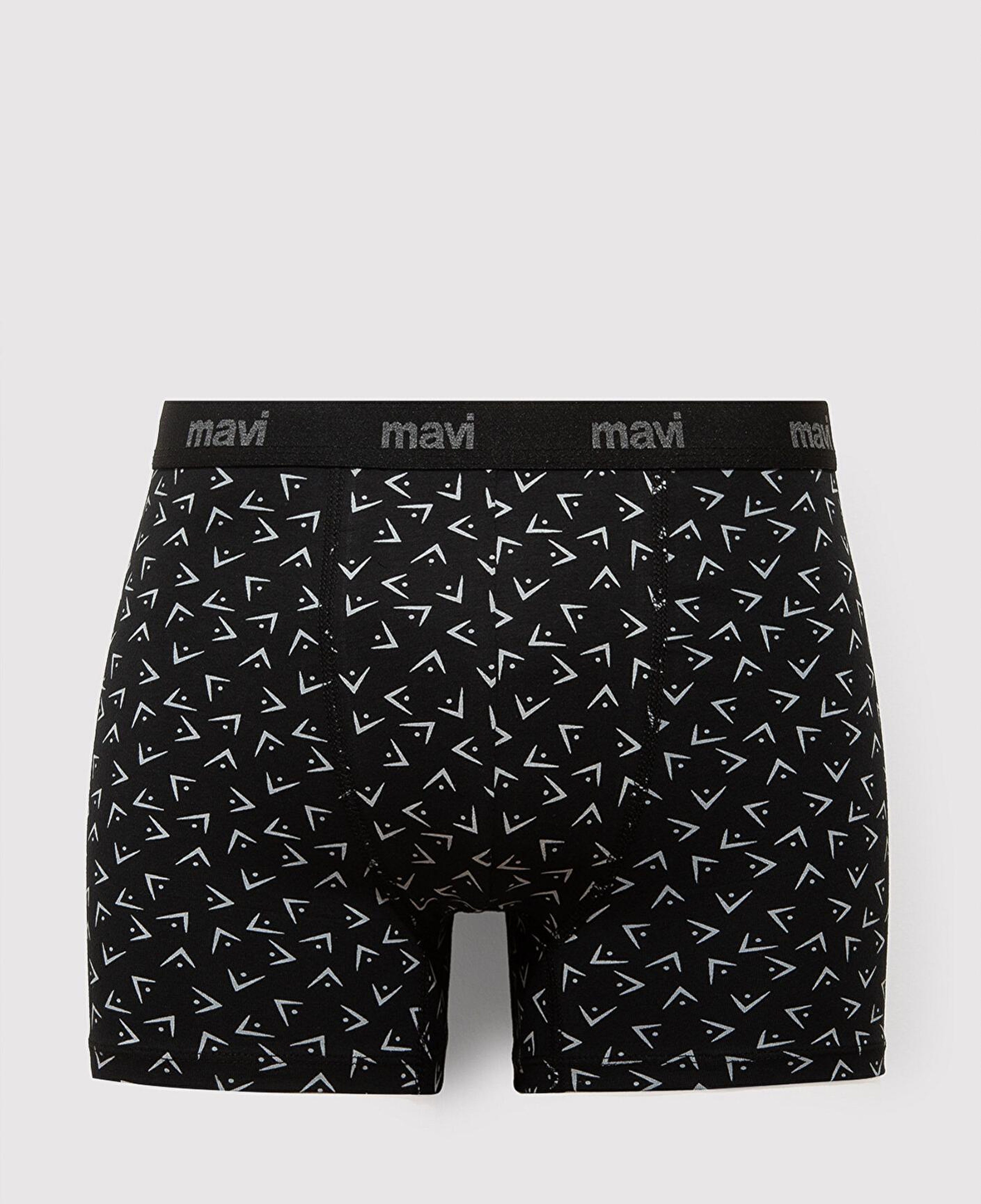 Mavi 3lü Siyah Baskılı Boxer 0912225-900