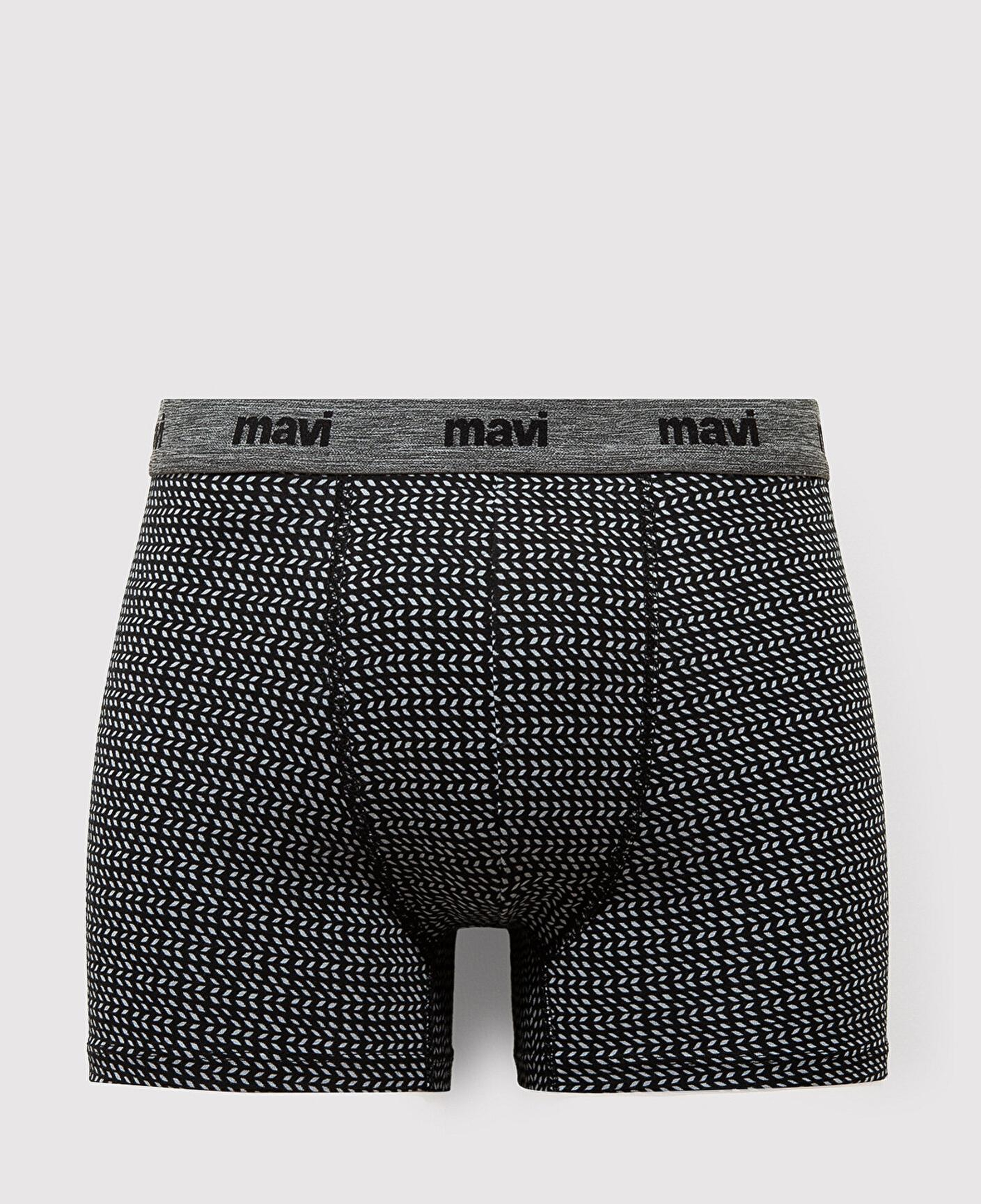 Mavi 3lü Siyah Baskılı Boxer 0912225-900