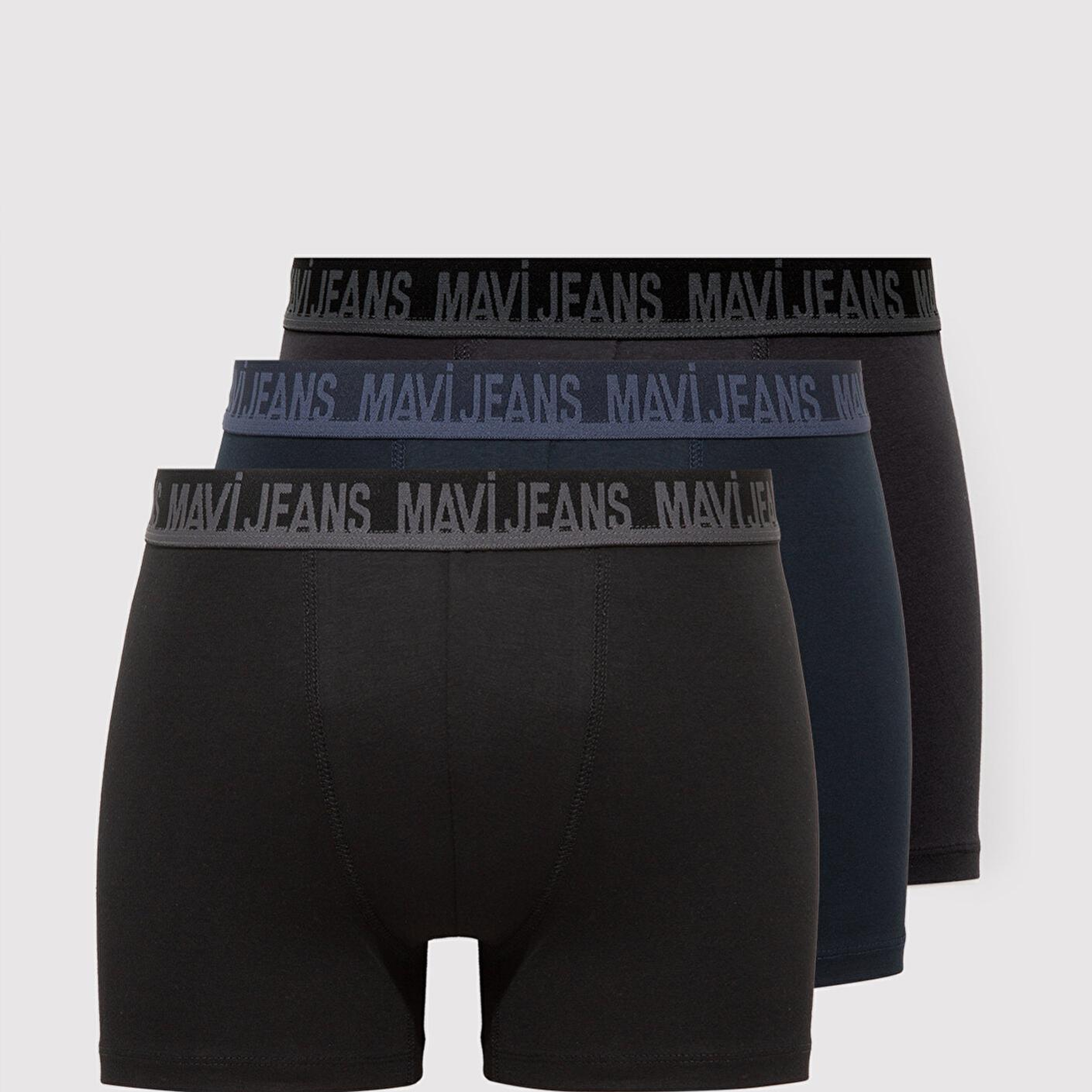 Mavi 3lü Siyah Basic Boxer 0912221-900