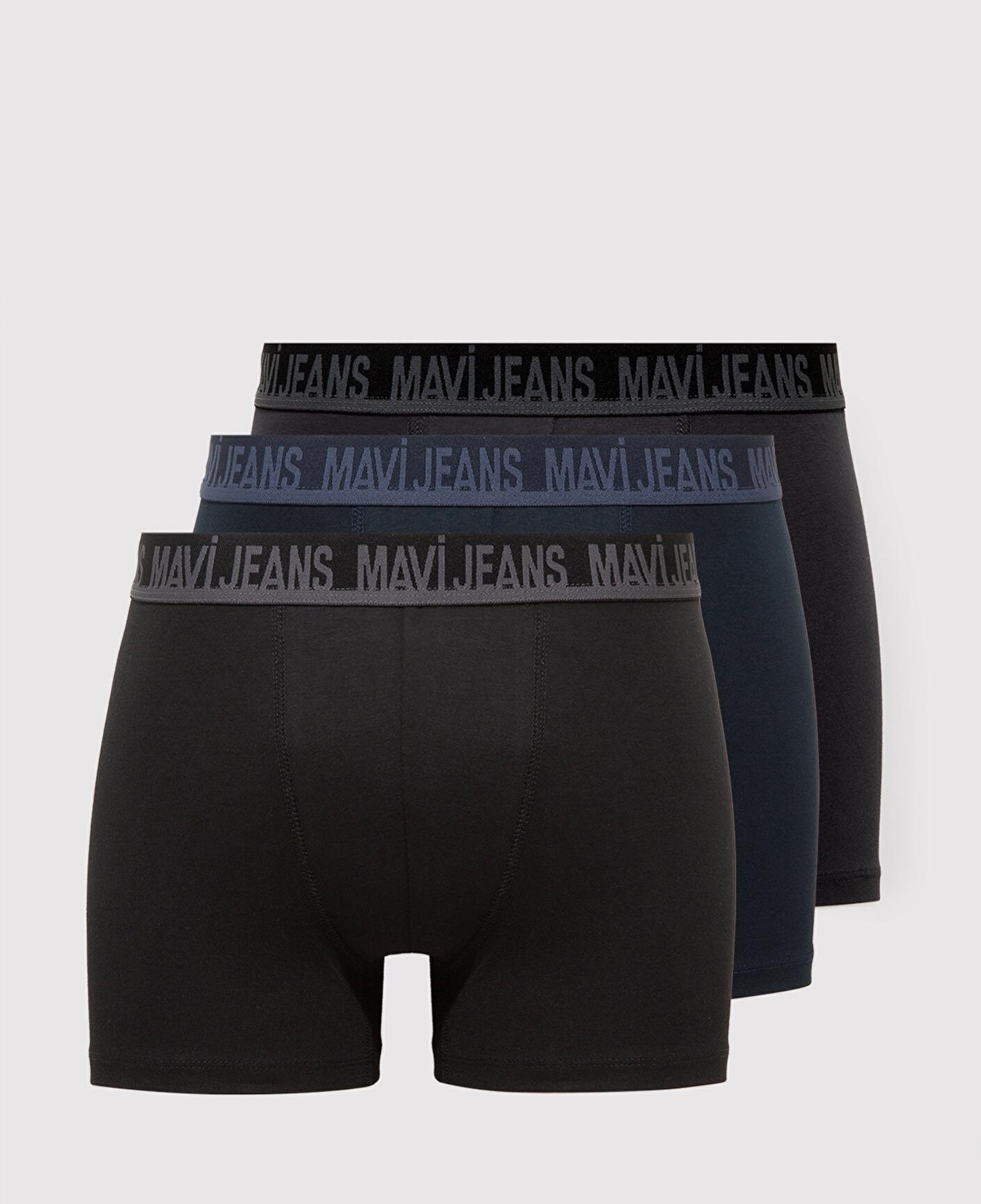 Mavi 3lü Siyah Basic Boxer 0912221-900