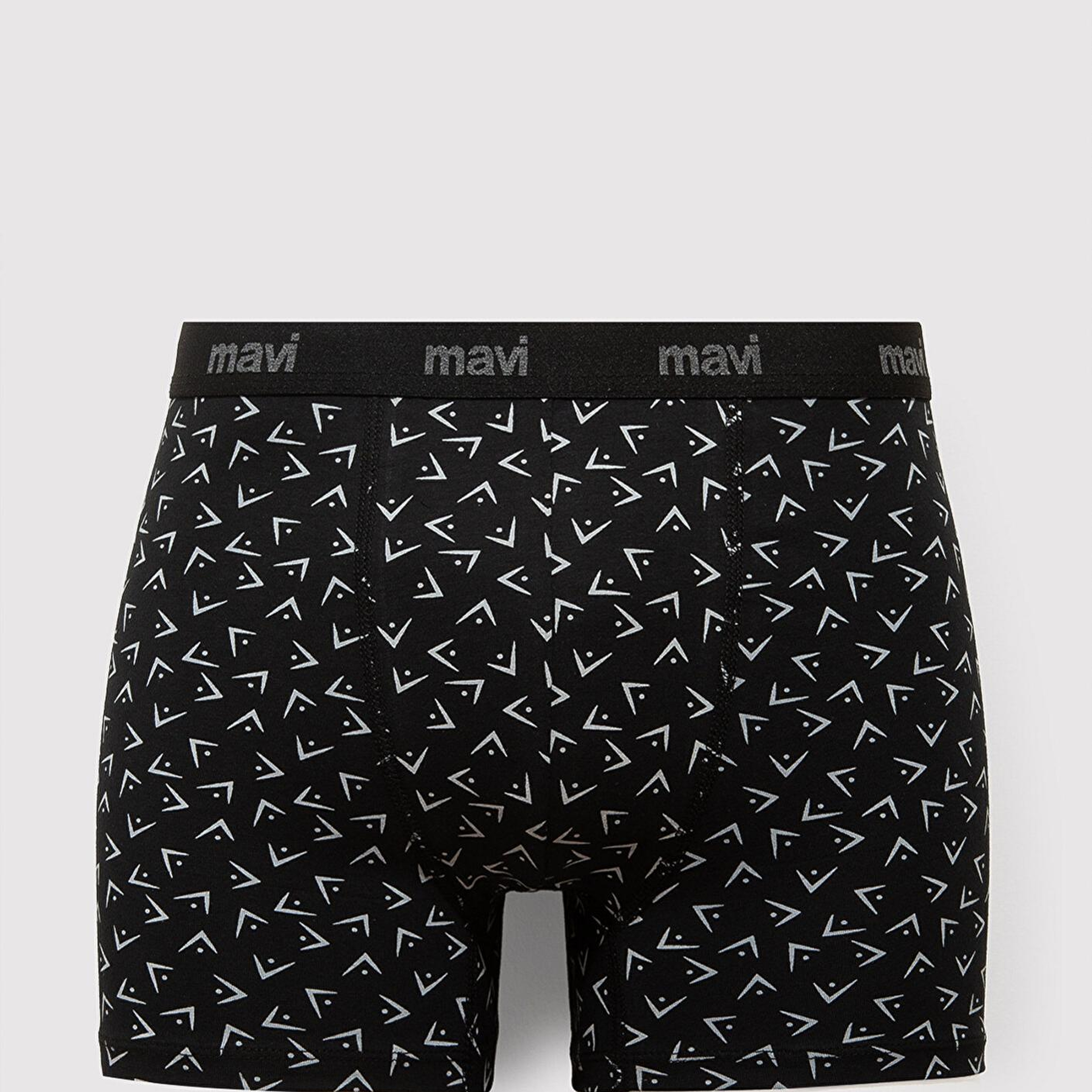 Mavi 3lü Siyah Baskılı Boxer 0912225-900