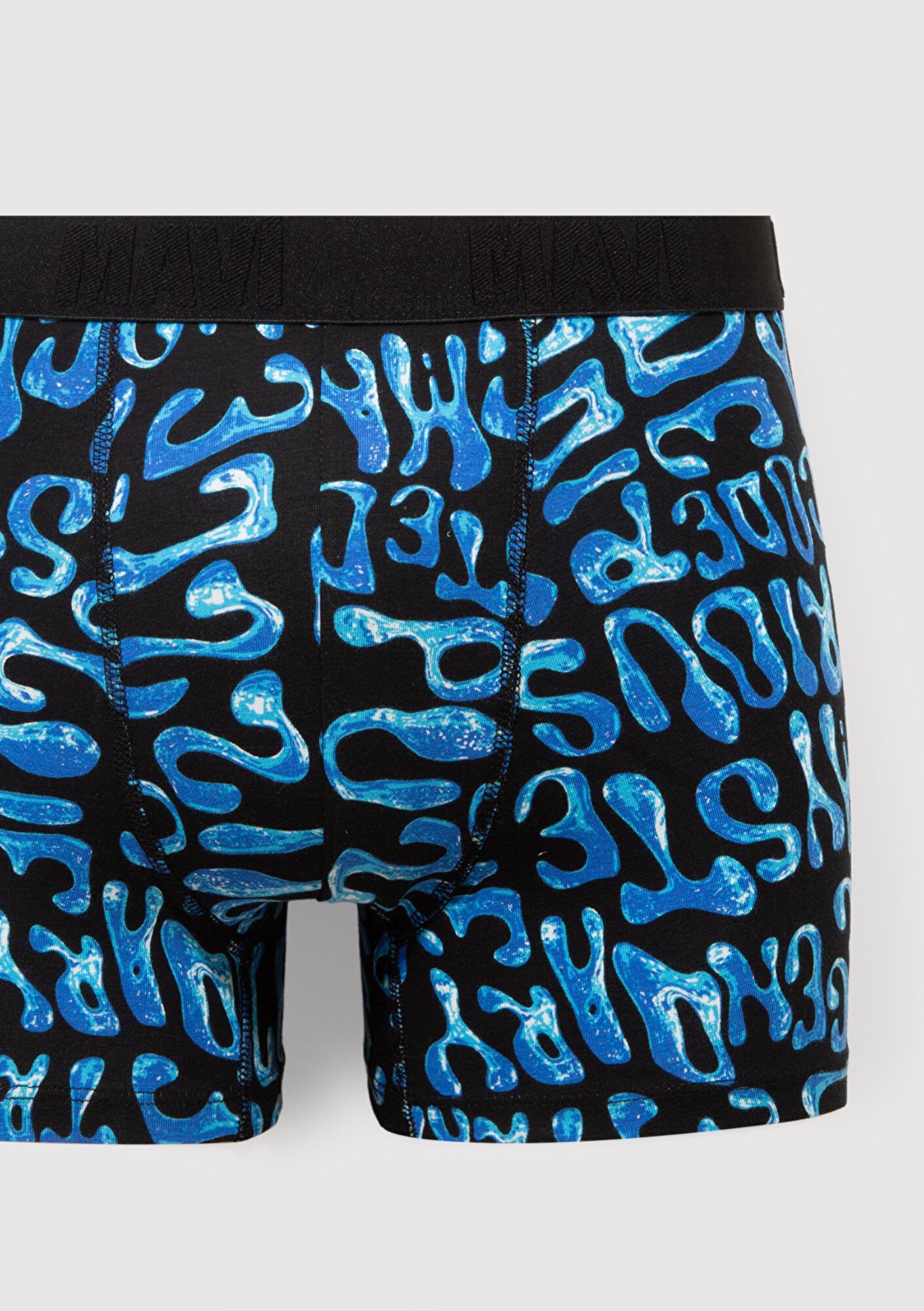 Mavi Baskılı Mavi Boxer 0912240-24367