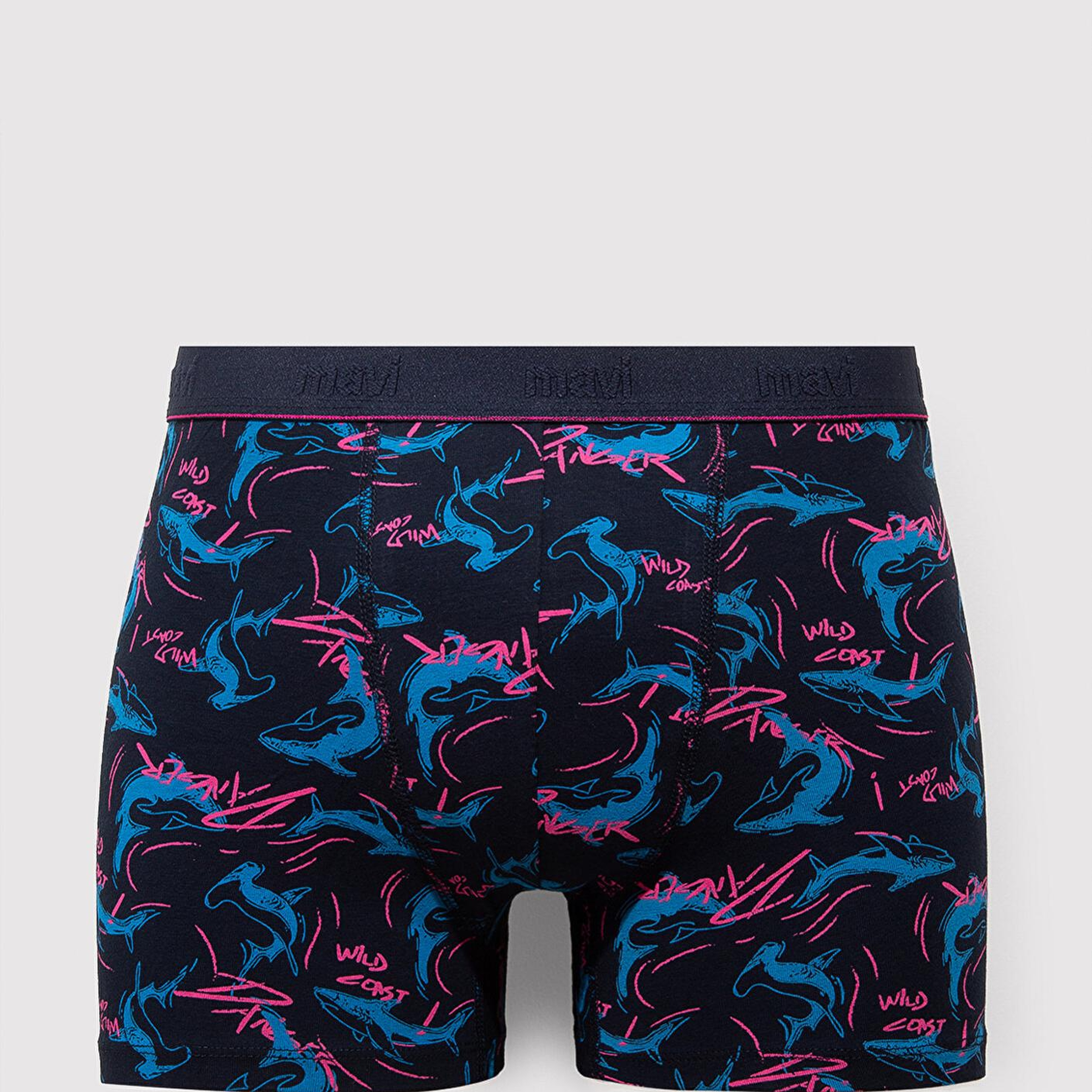 Mavi Baskılı Lacivert Boxer 0912229-32184