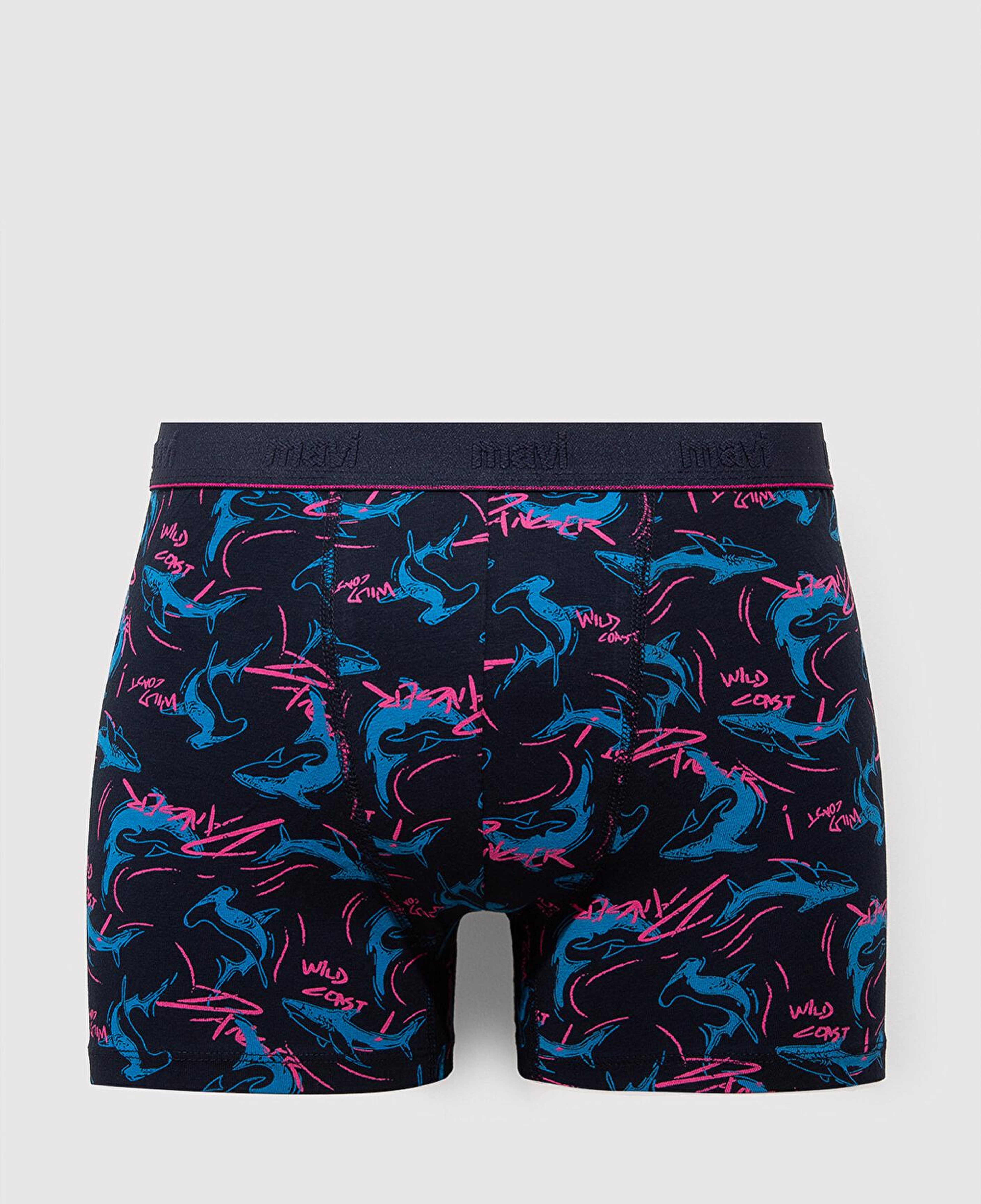 Mavi Baskılı Lacivert Boxer 0912229-32184