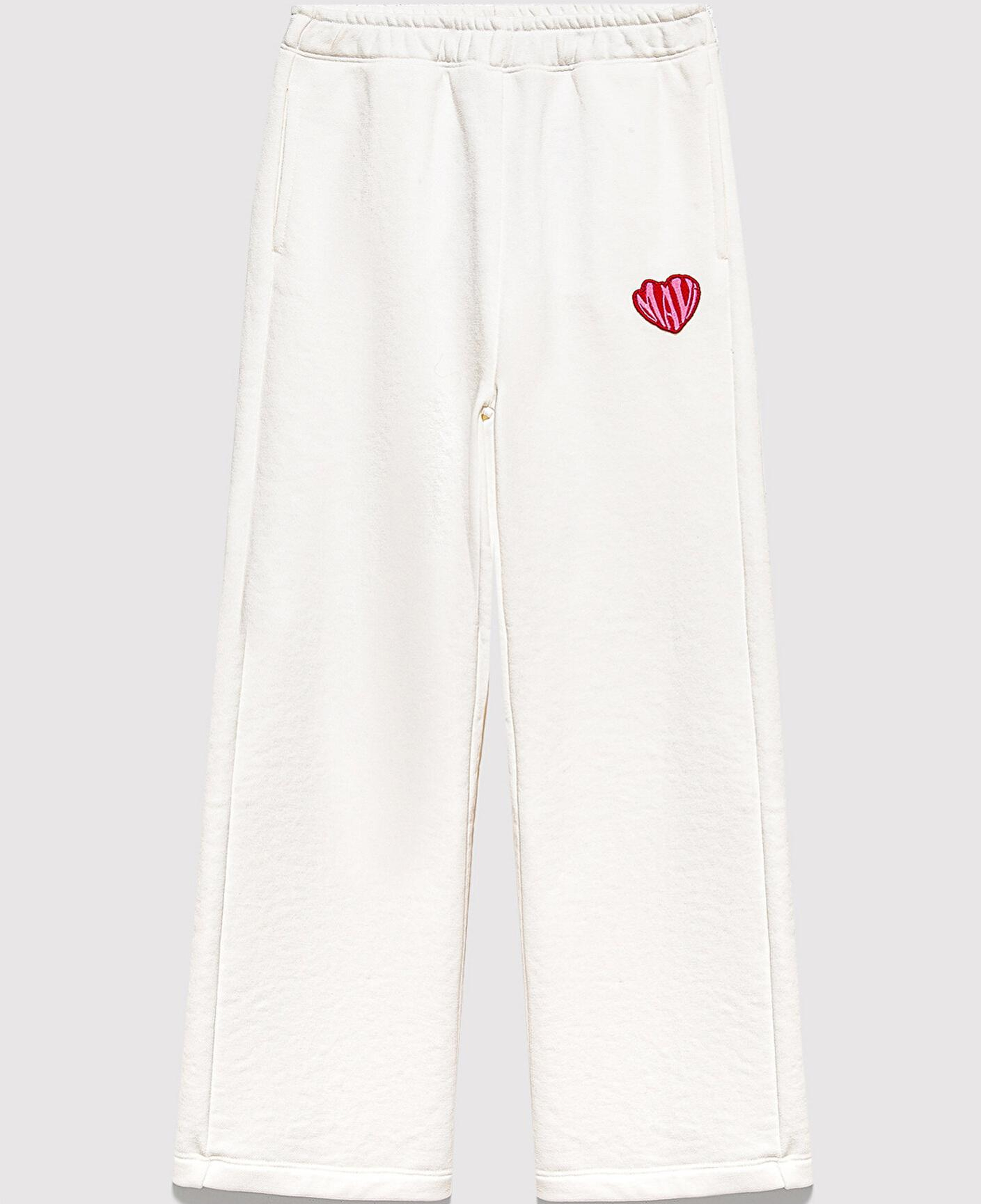 Mavi Kalp Baskılı Ekru Eşofman Altı 7010044-70057