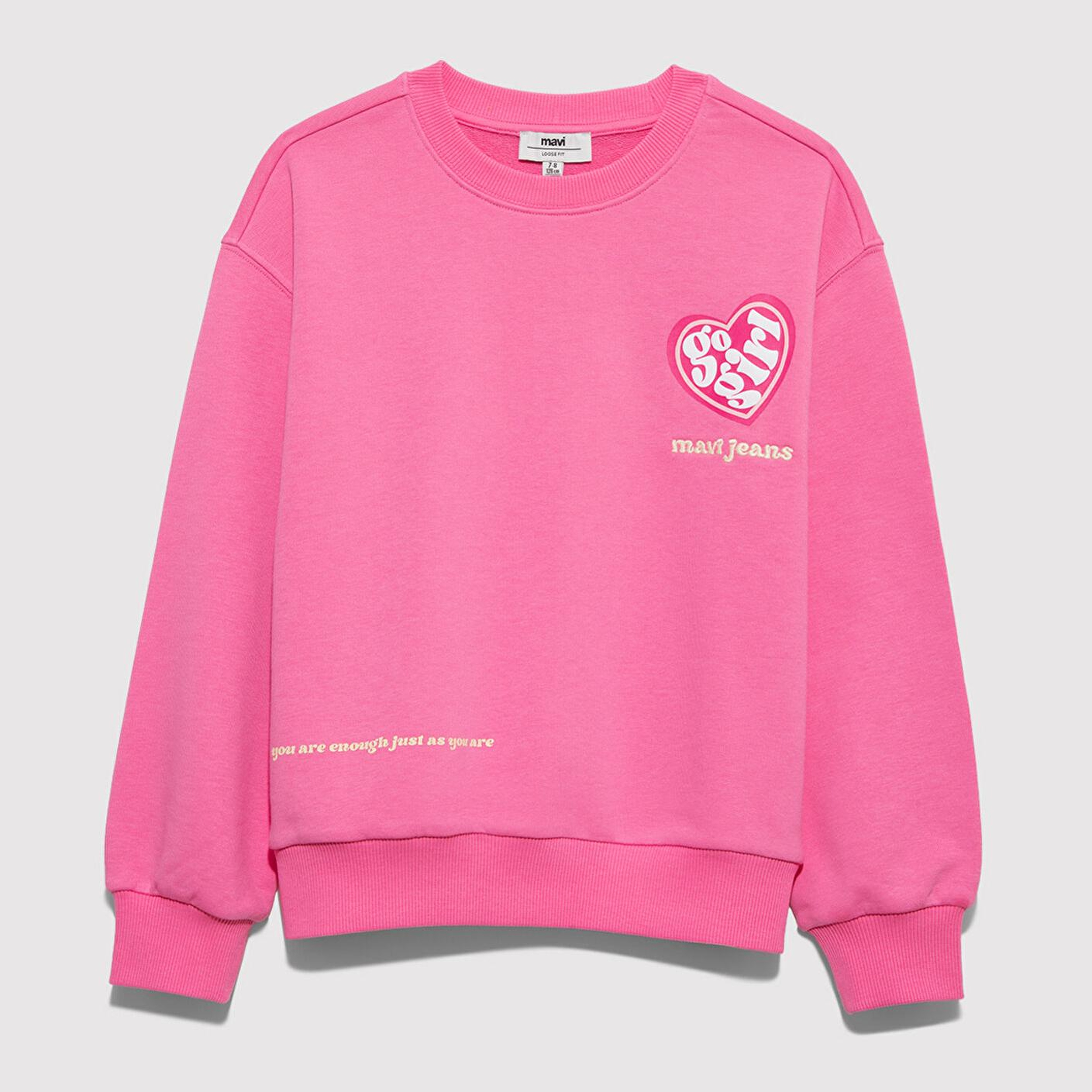 Mavi Baskılı Pembe Sweatshirt 7S10171-91355
