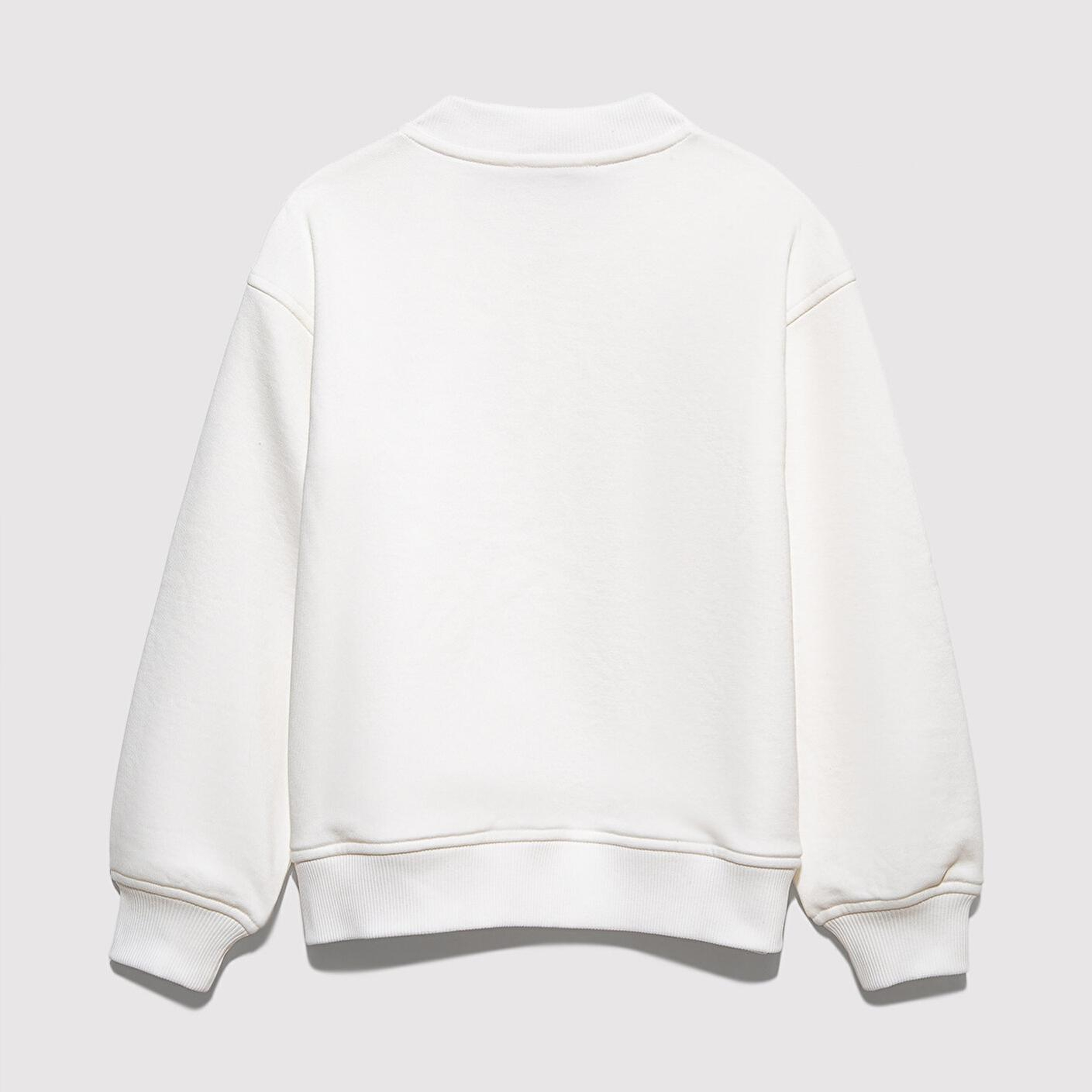 Mavi Kalp Baskılı Ekru Bomber Ceket 7S10174-70057