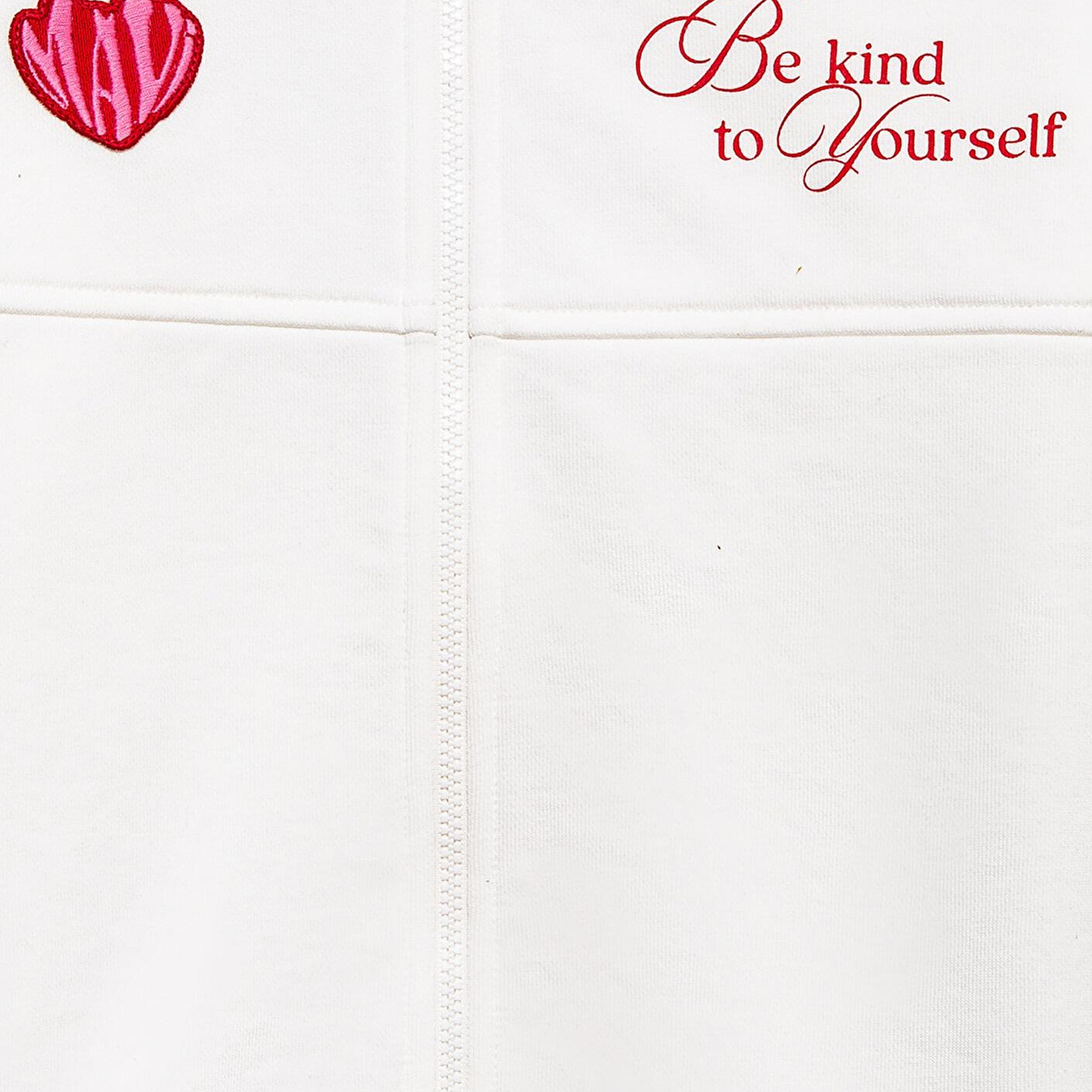 Mavi Kalp Baskılı Ekru Bomber Ceket 7S10174-70057