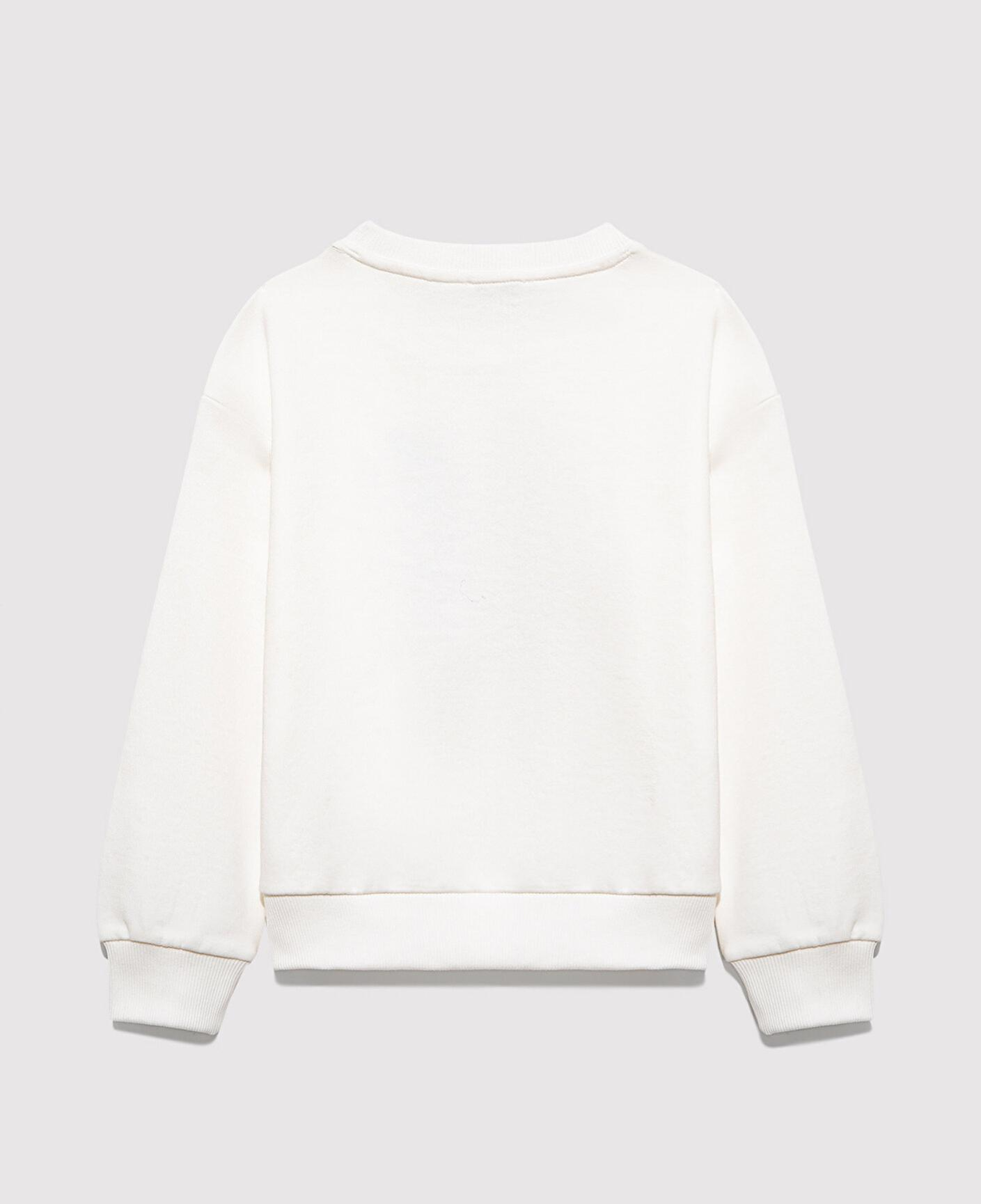 Mavi M Logo Baskılı Ekru Sweatshirt 7S10118-70057