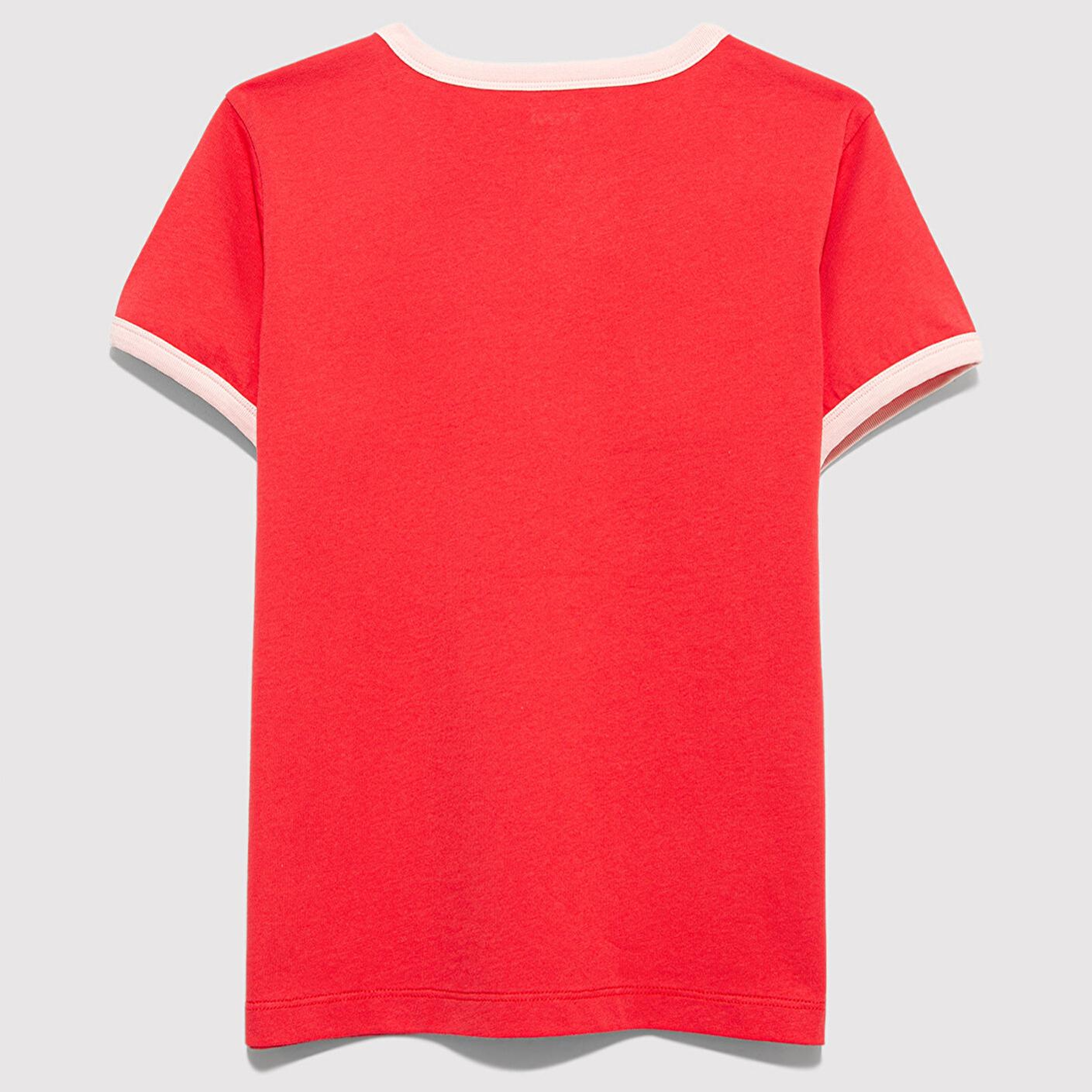 Mavi Baskılı Kırmızı Tişört Regular Fit / Normal Kesim 7610399-70478