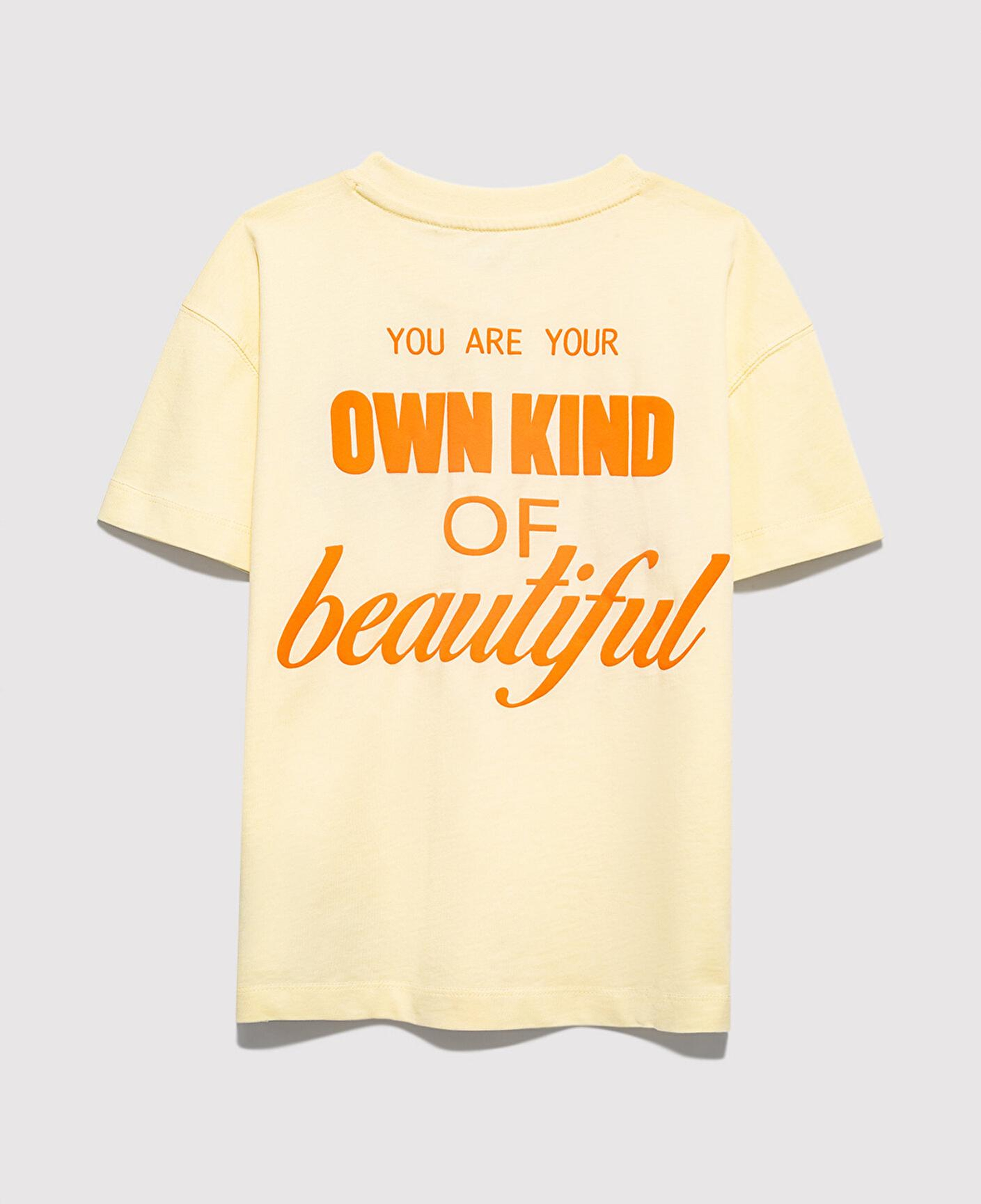 Mavi Baskılı Sarı Tişört Loose Fit / Bol Rahat Kesim 7610388-89143