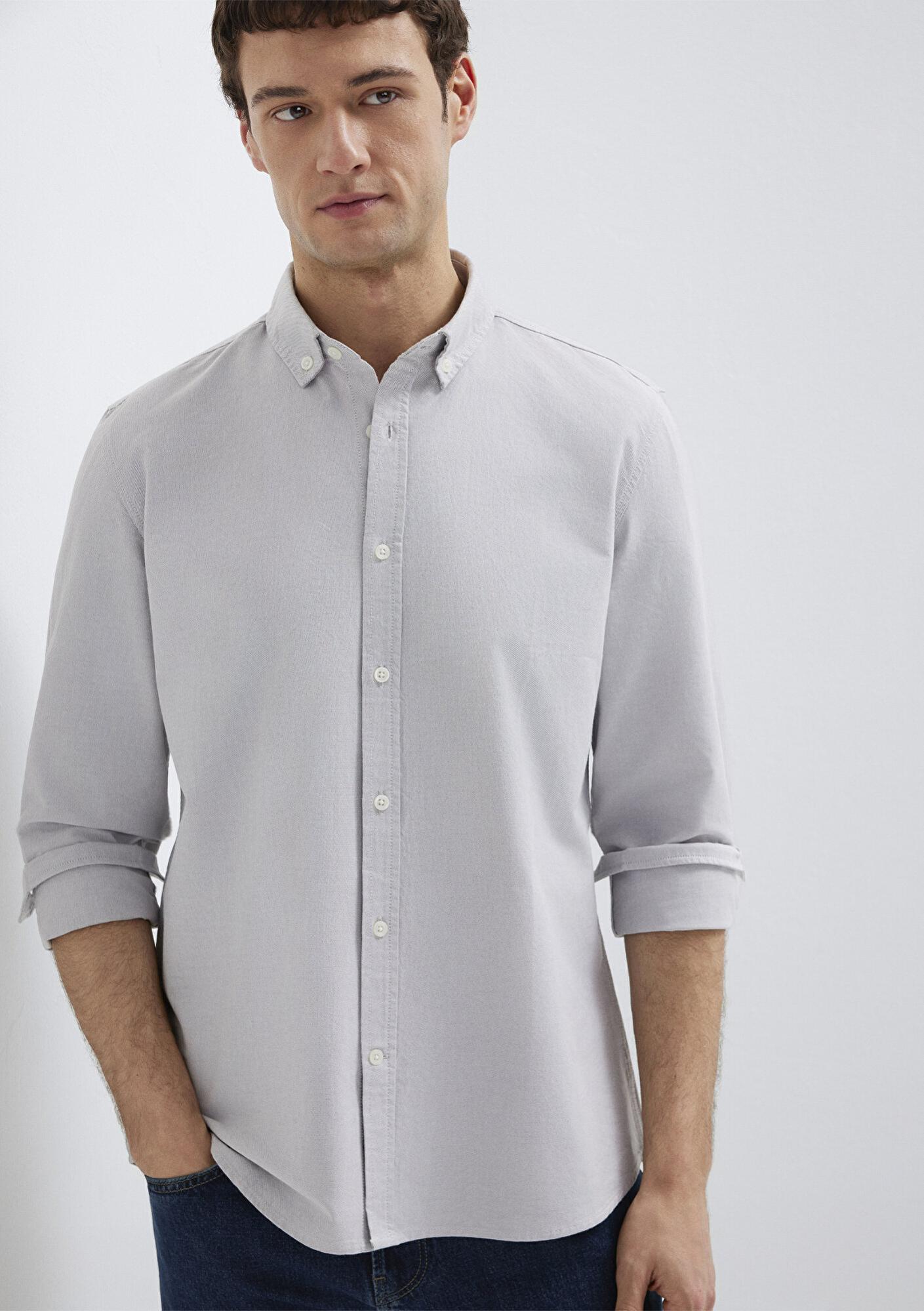 Mavi Gri Gömlek Regular Fit / Normal Kesim 0211199-70086