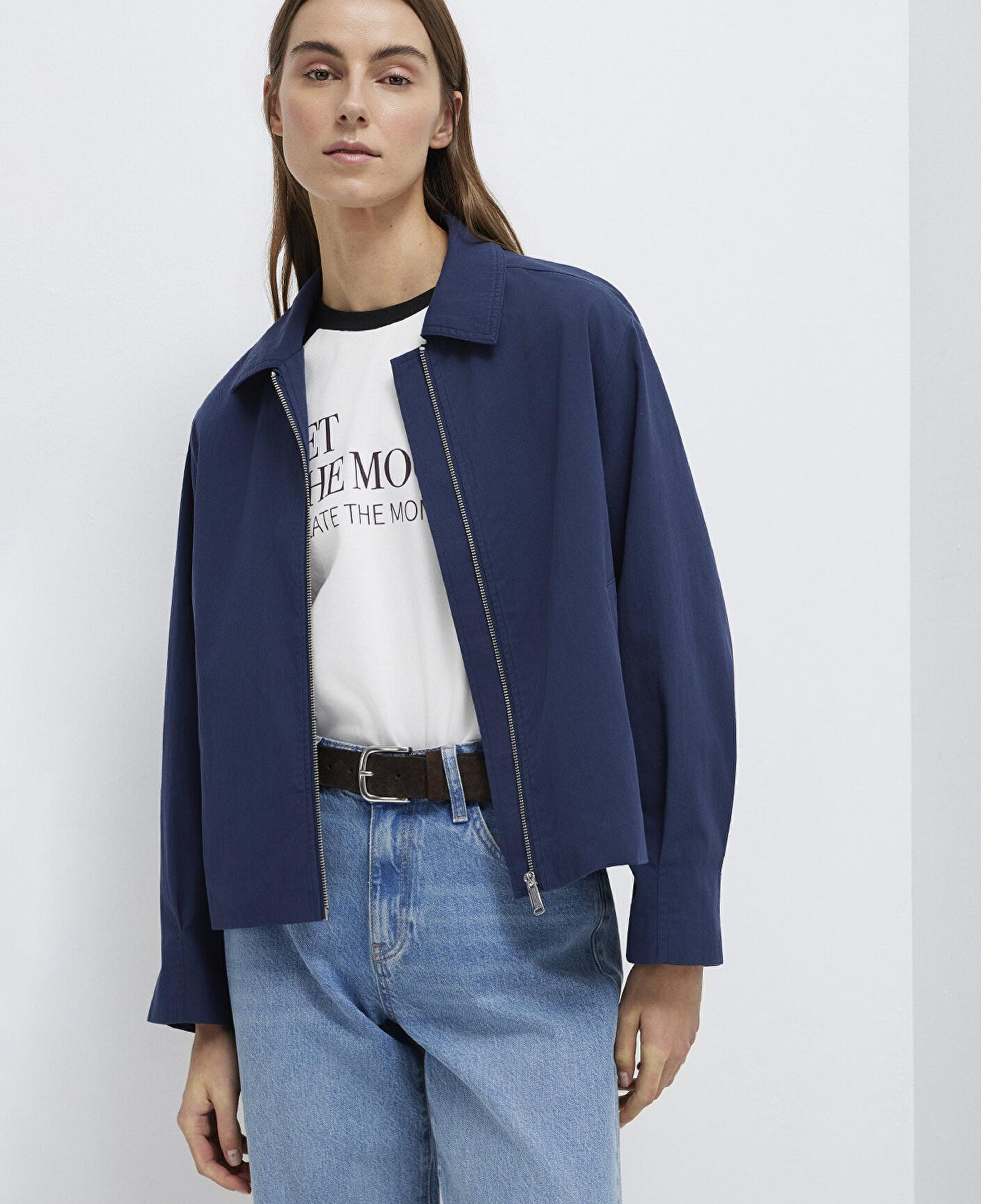 Mavi Lacivert Ceket Oversize / Geniş Kesim 1110821-70497