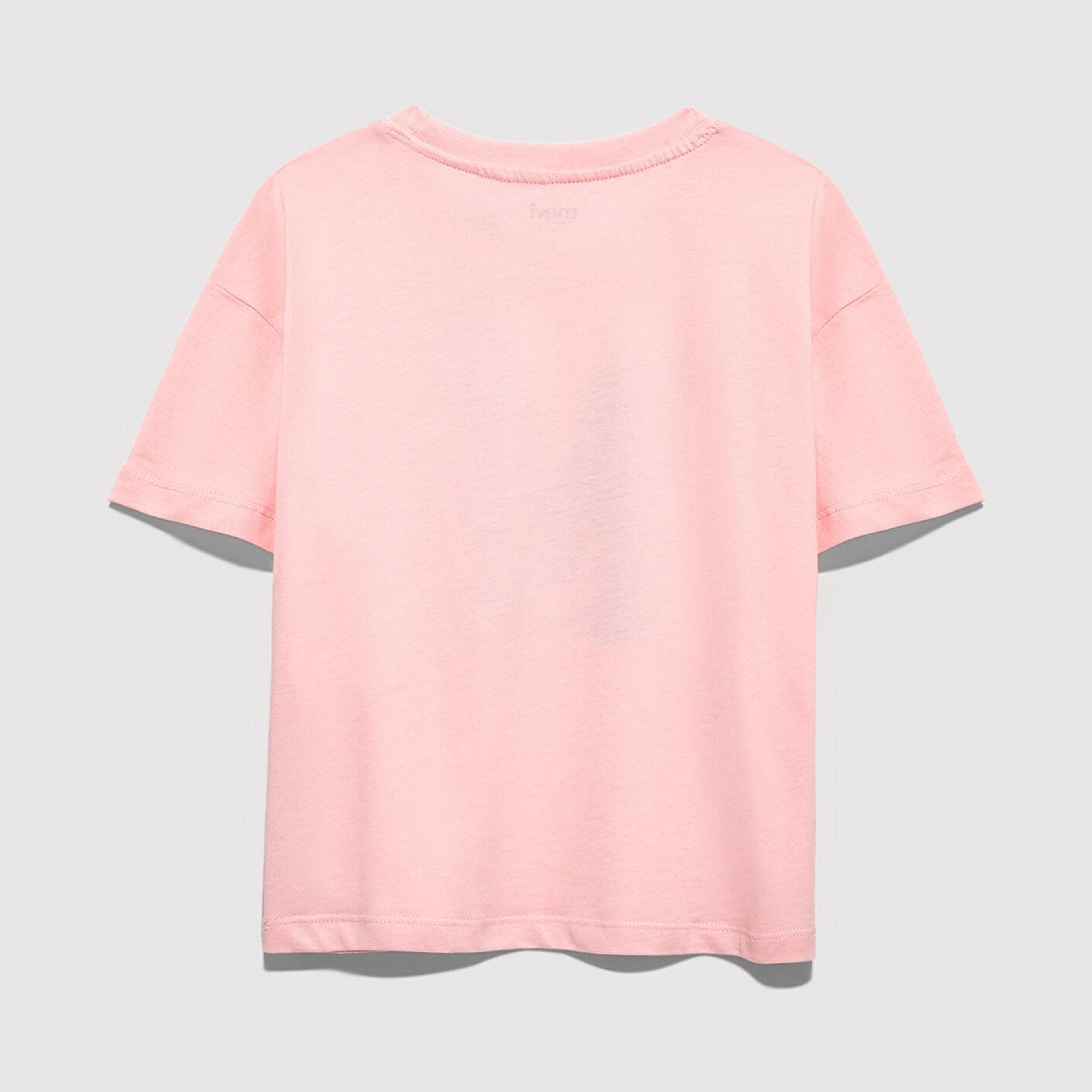 Mavi M Logo Baskılı Pembe Tişört Loose Fit / Bol Rahat Kesim 7610390-71007