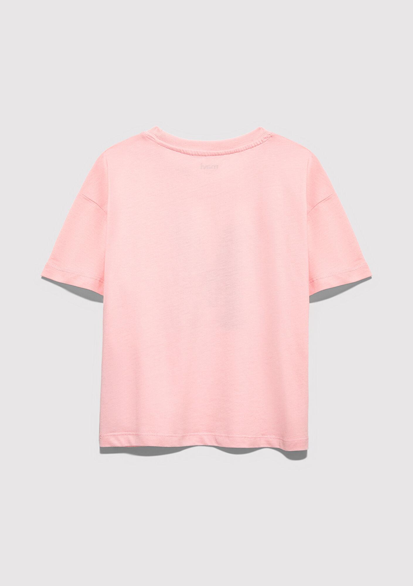 Mavi M Logo Baskılı Pembe Tişört Loose Fit / Bol Rahat Kesim 7610390-71007