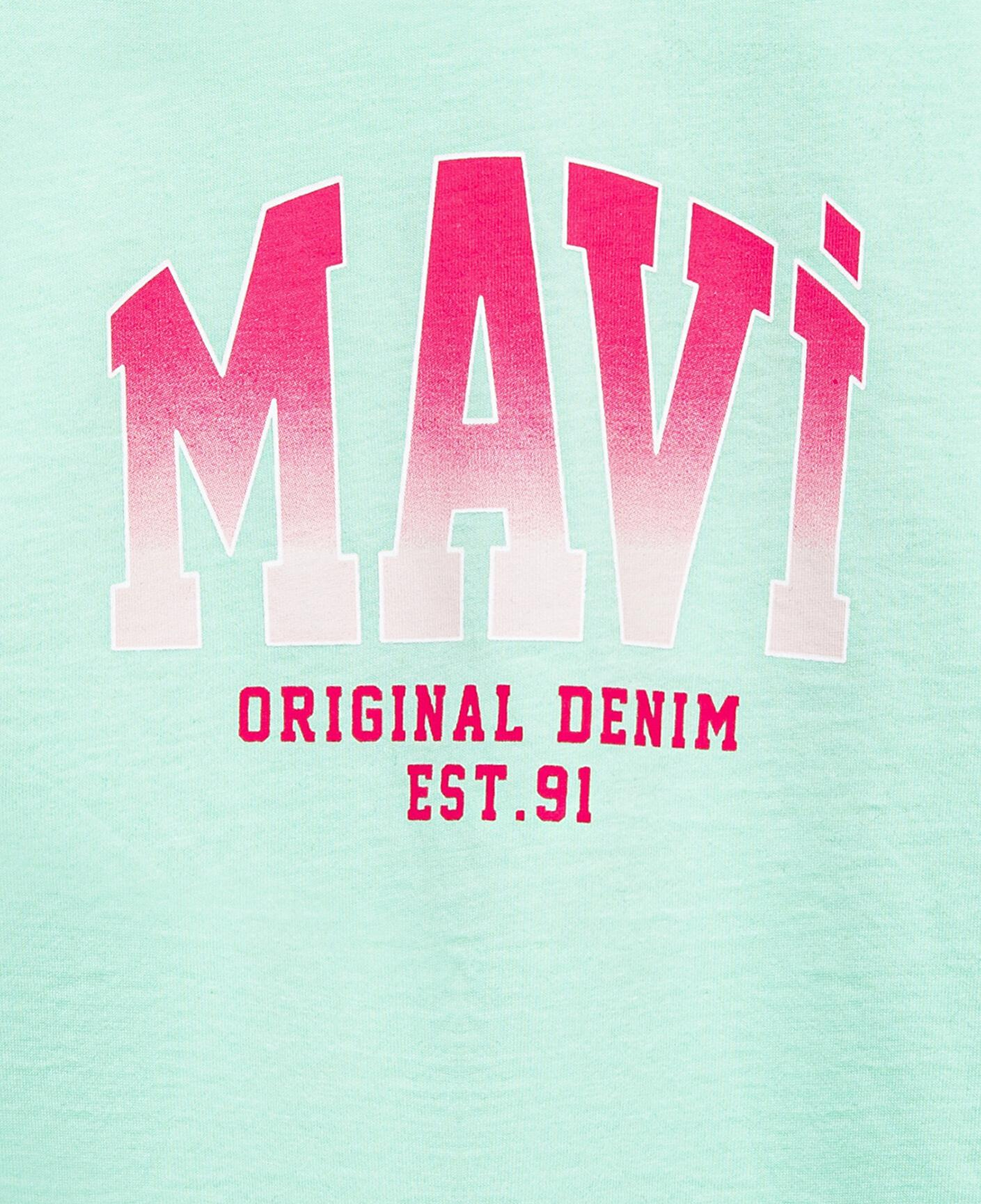 Mavi Mavi Logo Baskılı Yeşil Tişört Loose Fit / Bol Rahat Kesim 7610386-71643