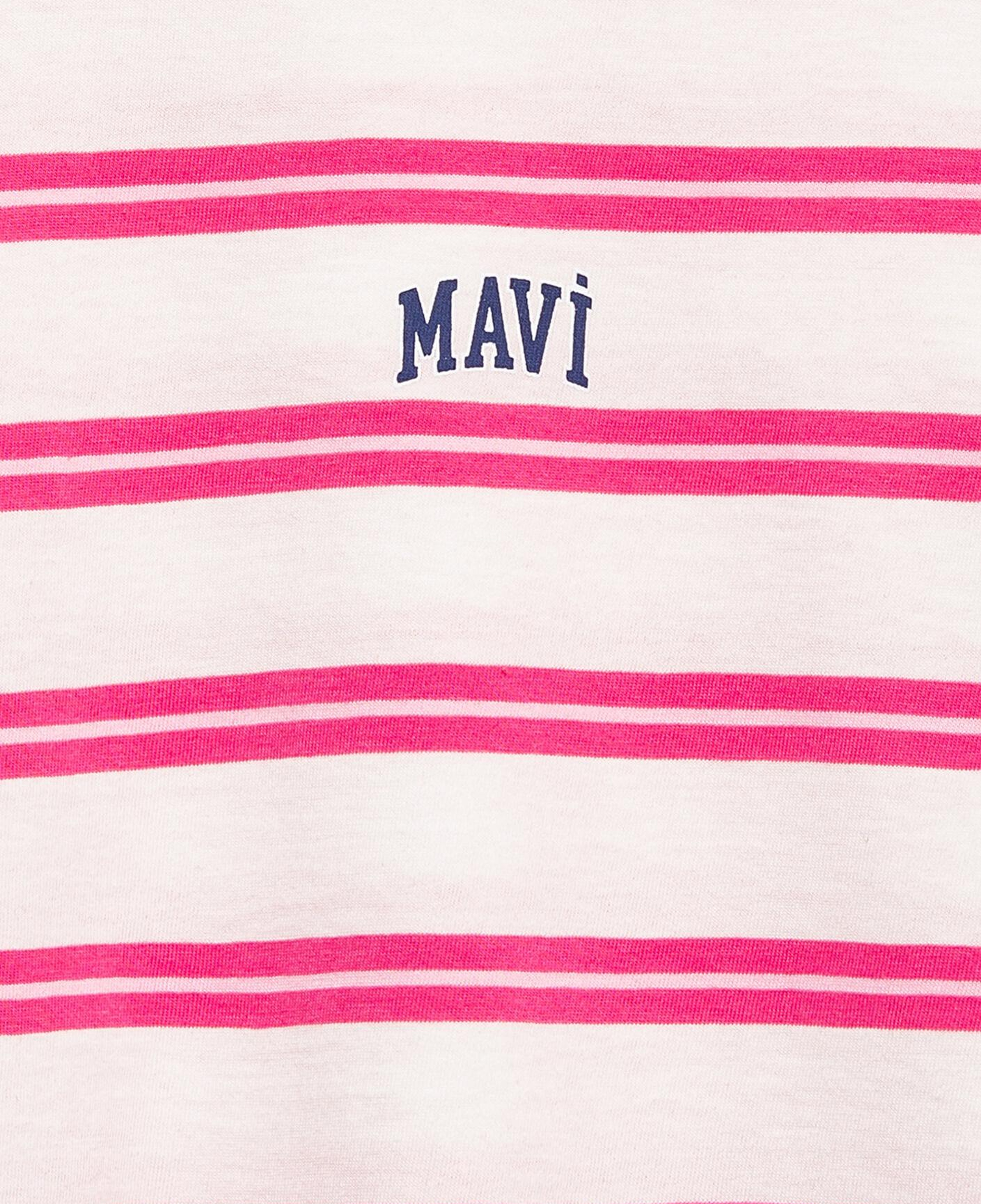 Mavi Mavi Logo Baskılı Ekru Tişört Loose Fit / Bol Rahat Kesim 7610387-91358