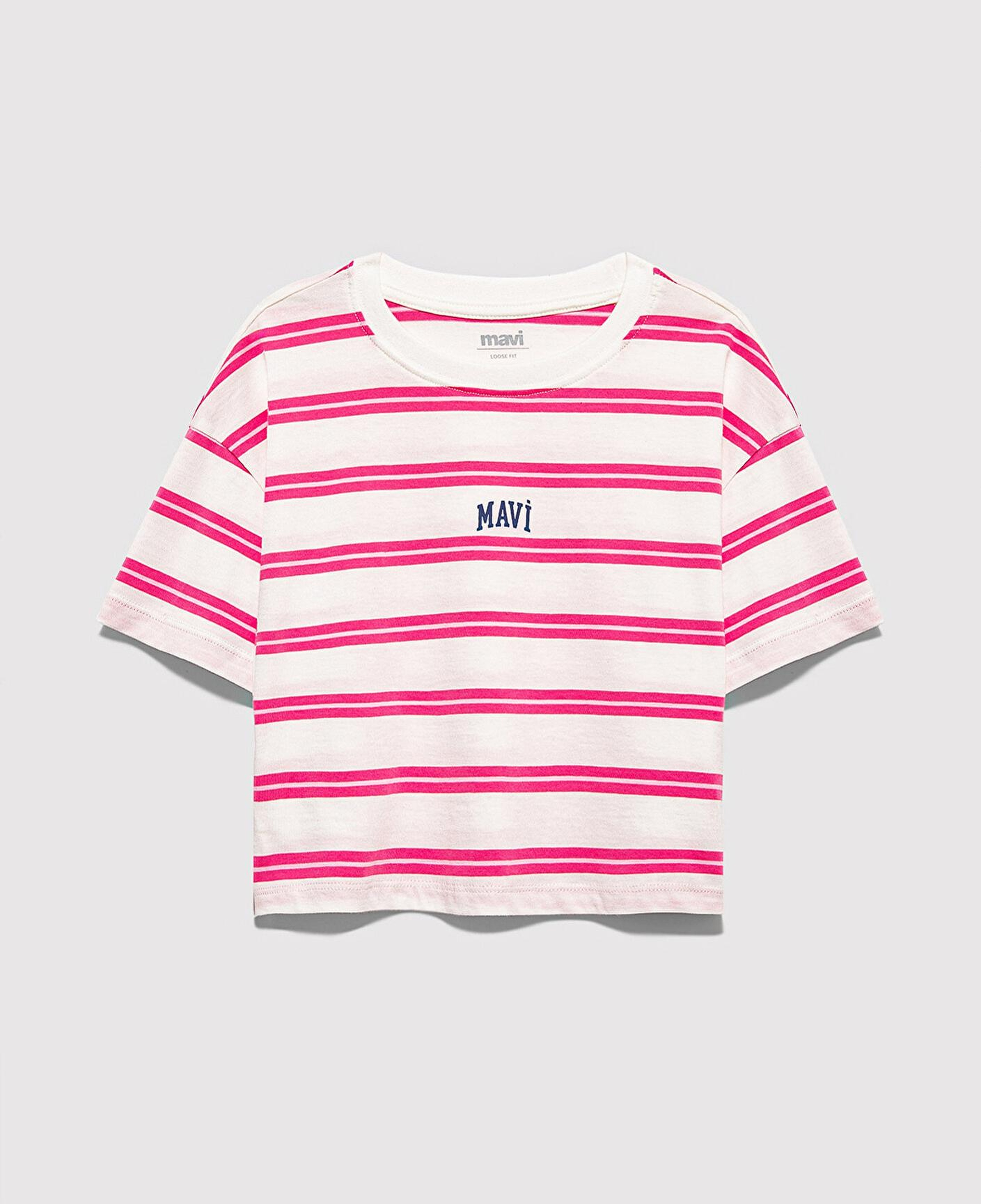 Mavi Mavi Logo Baskılı Ekru Tişört Loose Fit / Bol Rahat Kesim 7610387-91358