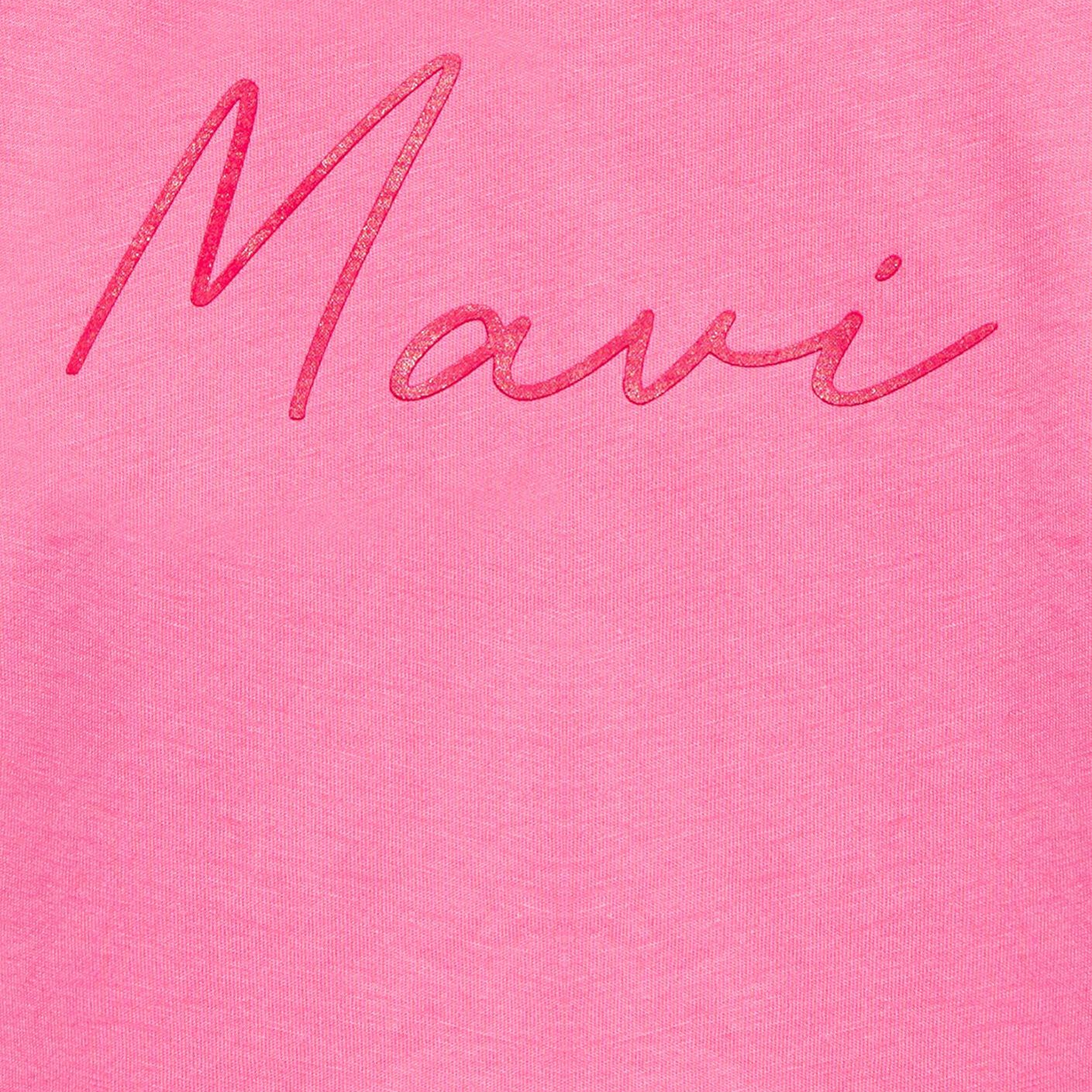 Mavi Mavi Logo Baskılı Pembe Tişört Loose Fit / Bol Rahat Kesim 7610181-91355