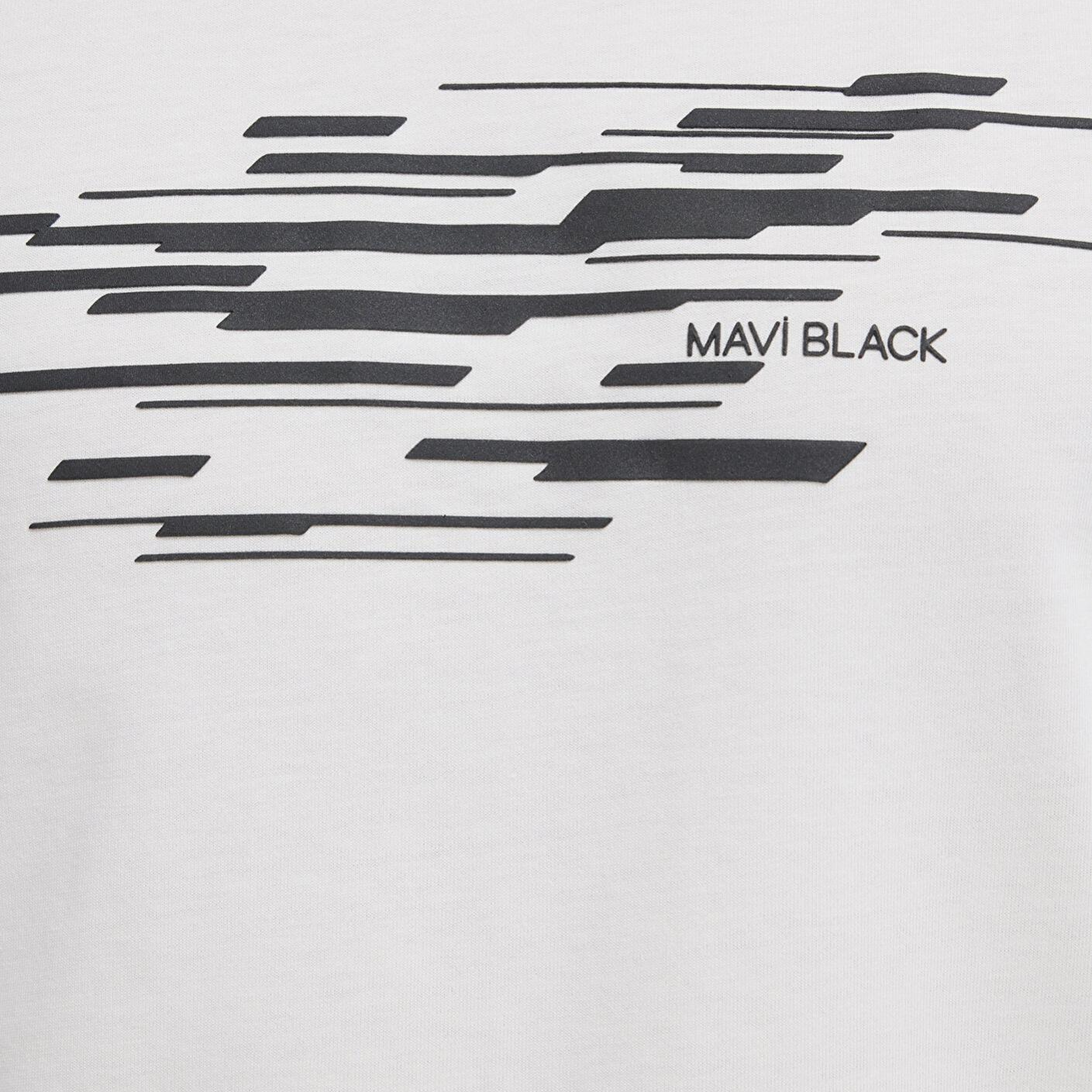 Mavi Mavi Black Ekru Tişört Regular Fit / Normal Kesim 0613131-70057