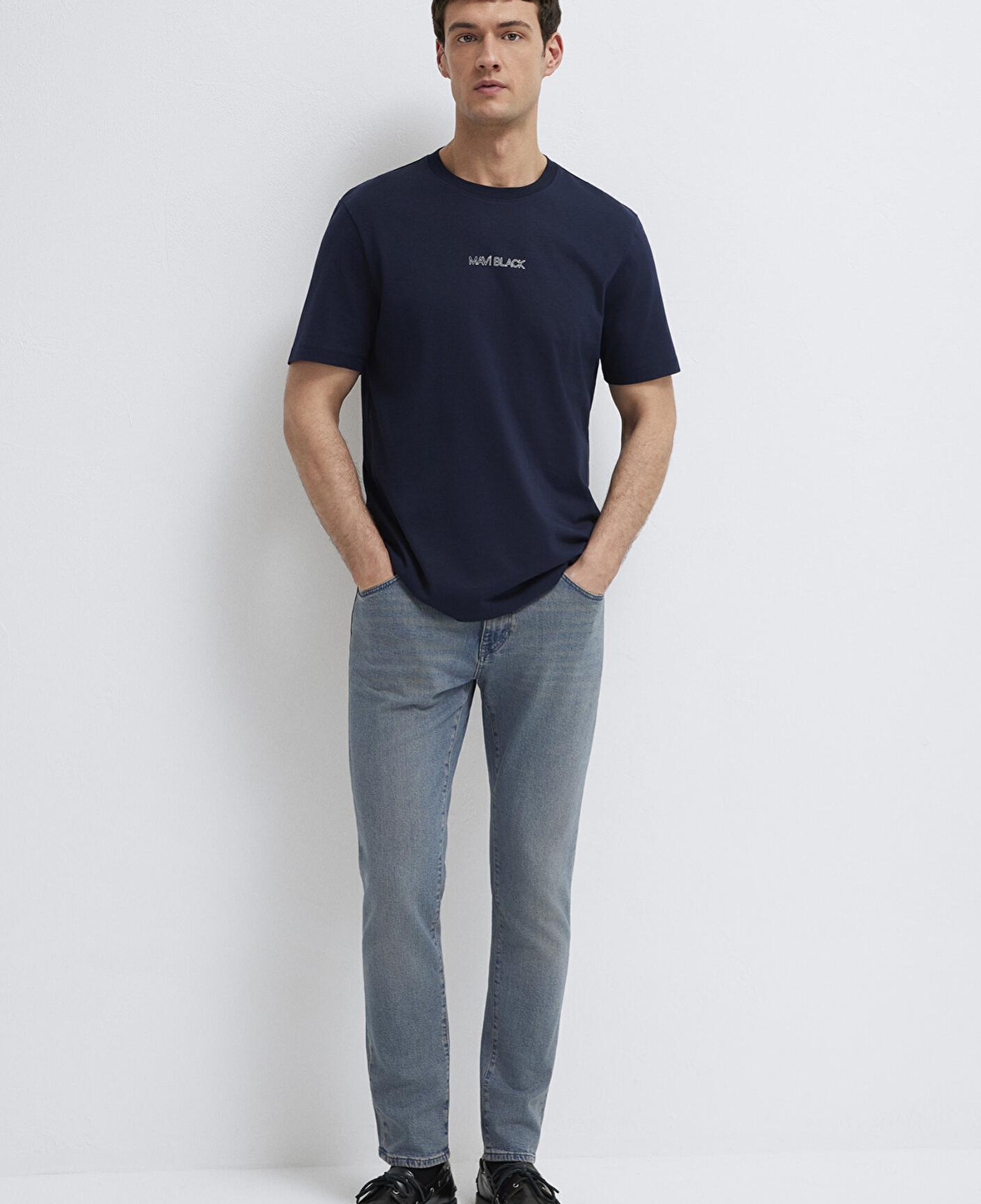Mavi Mavi Black Lacivert Tişört Regular Fit / Normal Kesim 0613135-86623