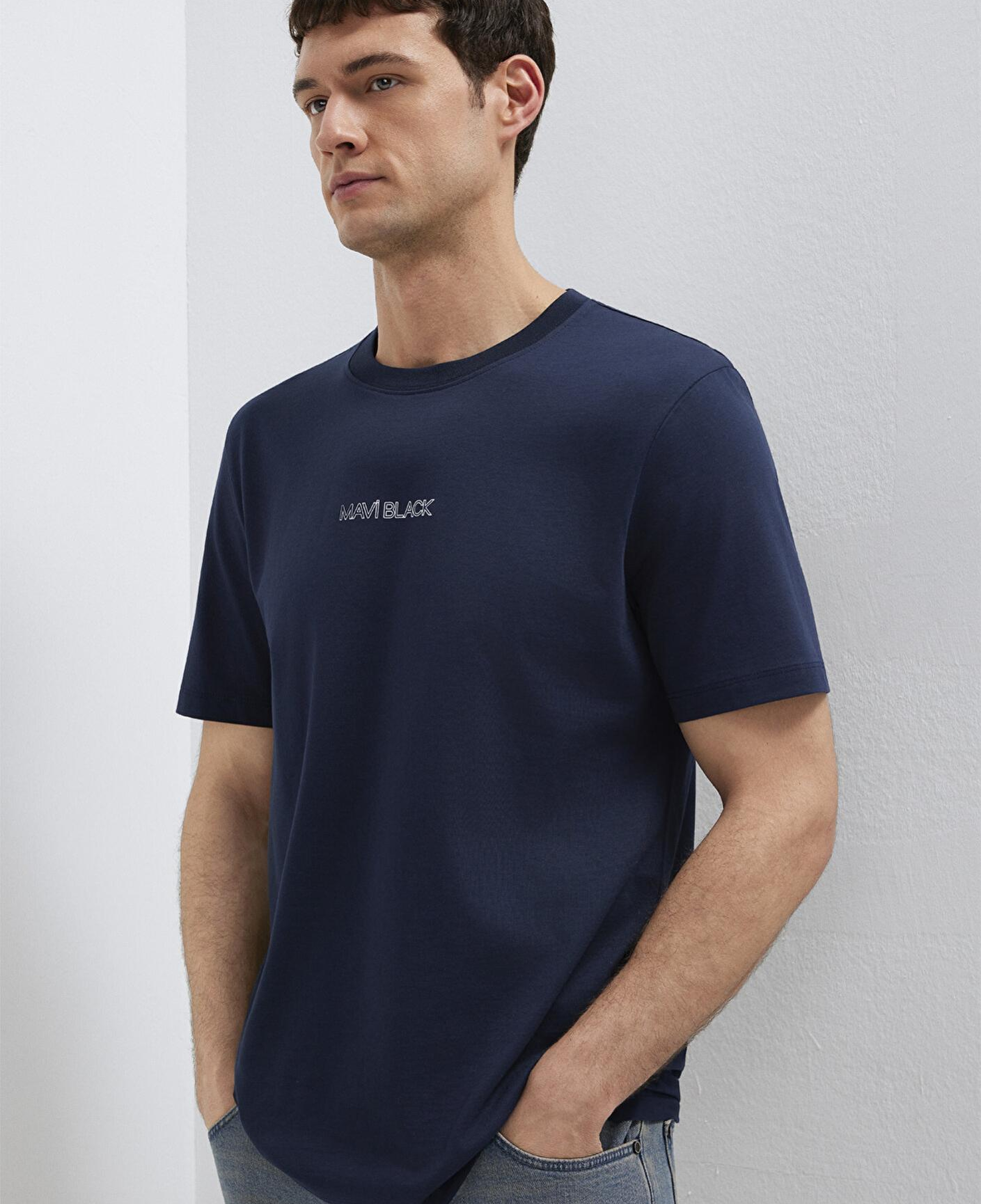 Mavi Mavi Black Lacivert Tişört Regular Fit / Normal Kesim 0613135-86623