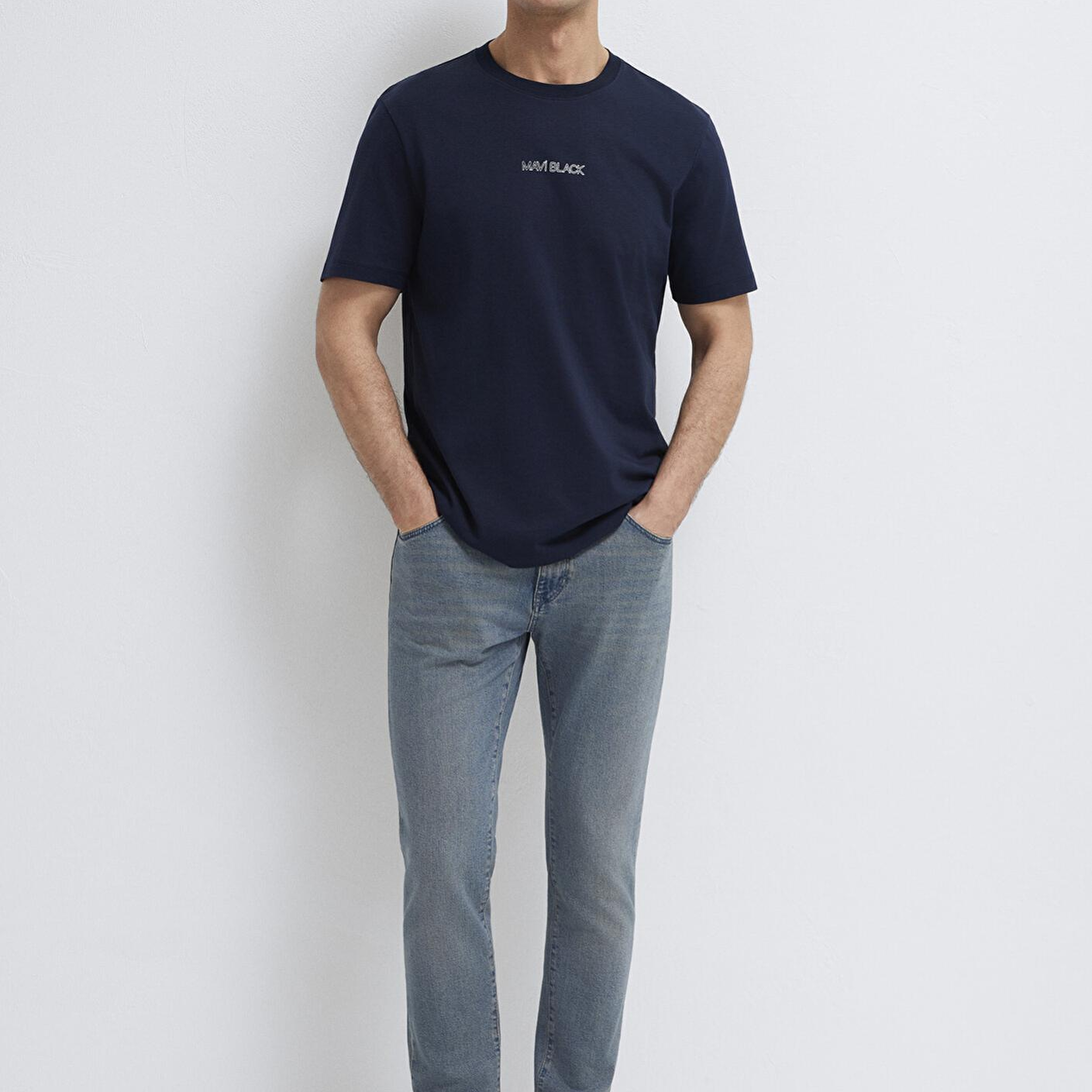 Mavi Mavi Black Lacivert Tişört Regular Fit / Normal Kesim 0613135-86623