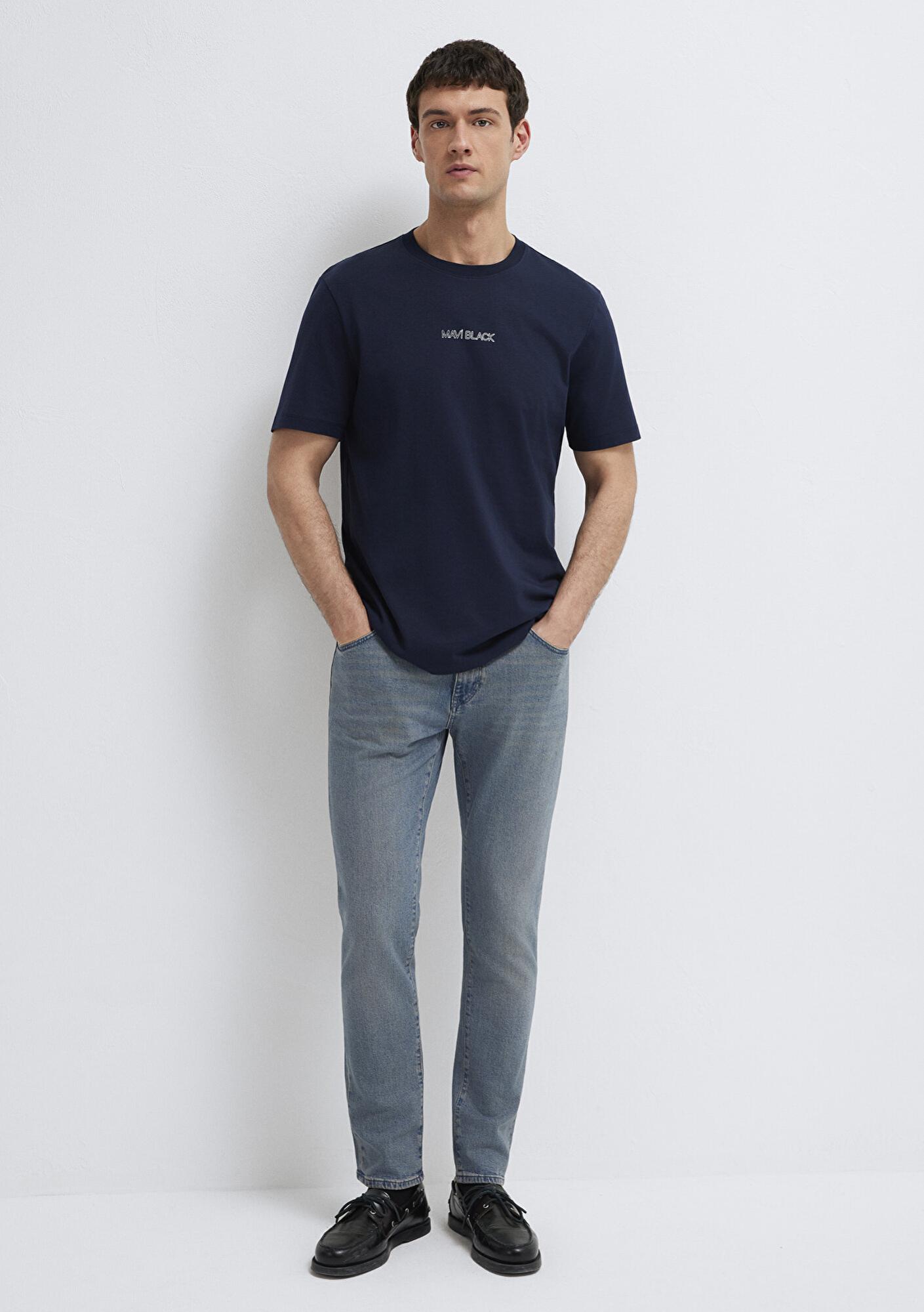 Mavi Mavi Black Lacivert Tişört Regular Fit / Normal Kesim 0613135-86623