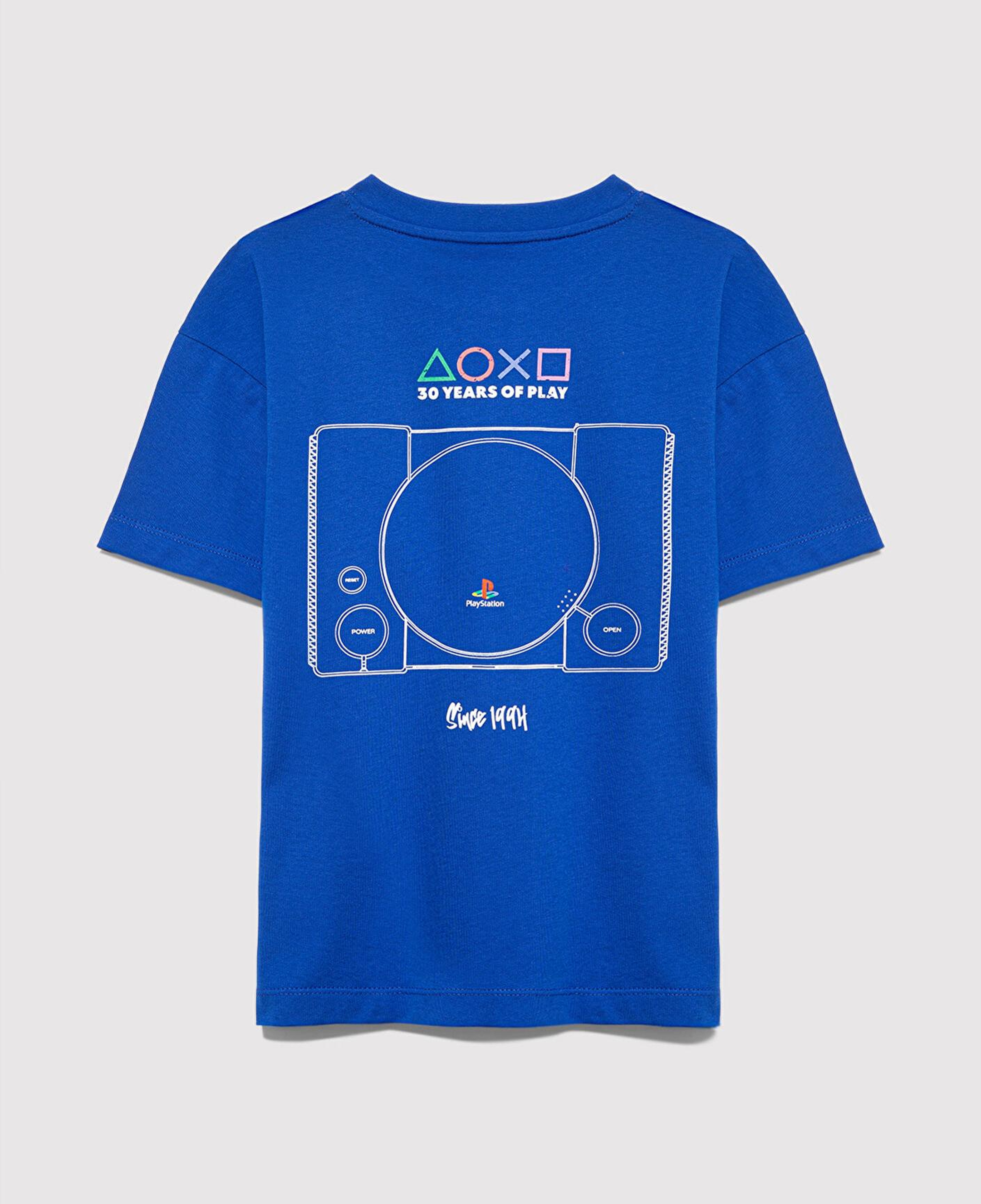 Mavi PlayStation Baskılı Mavi Tişört Loose Fit / Bol Rahat Kesim 6610422-70896