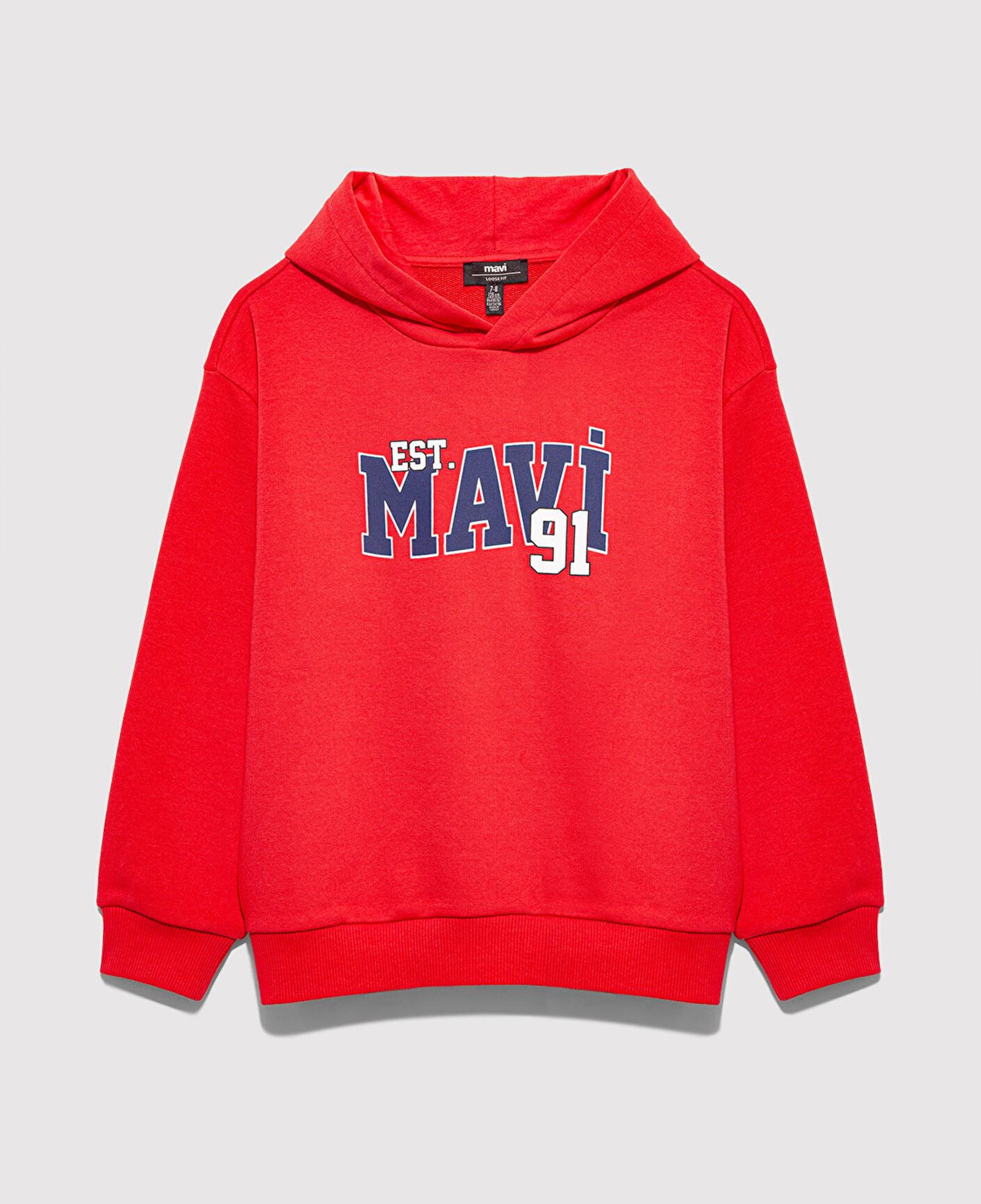 Mavi Mavi Baskılı Kırmızı Sweatshirt 6S10139-70478