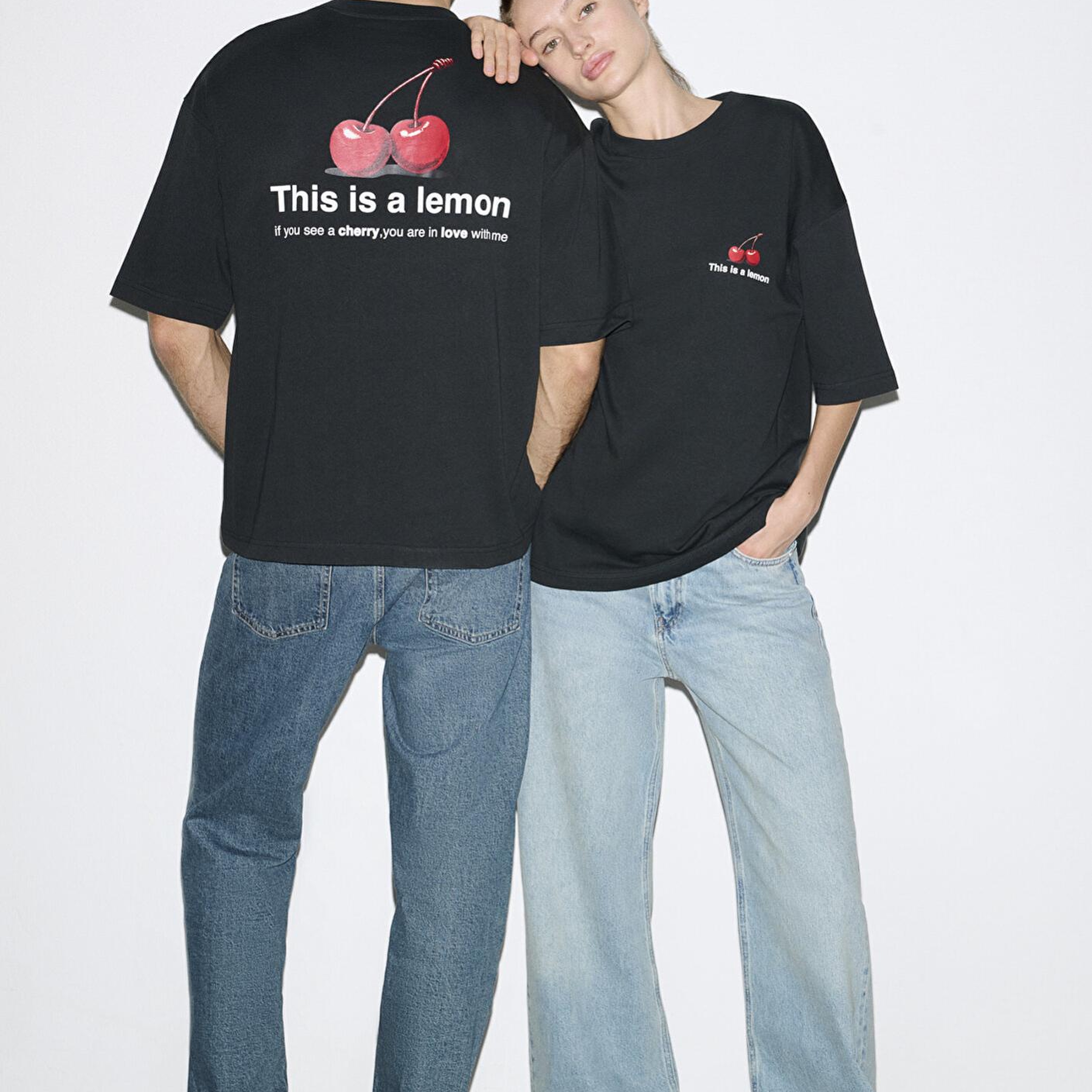 Mavi This Is A Lemon Sırt Baskılı Siyah Tişört Oversize / Geniş Kesim 0613255-71379