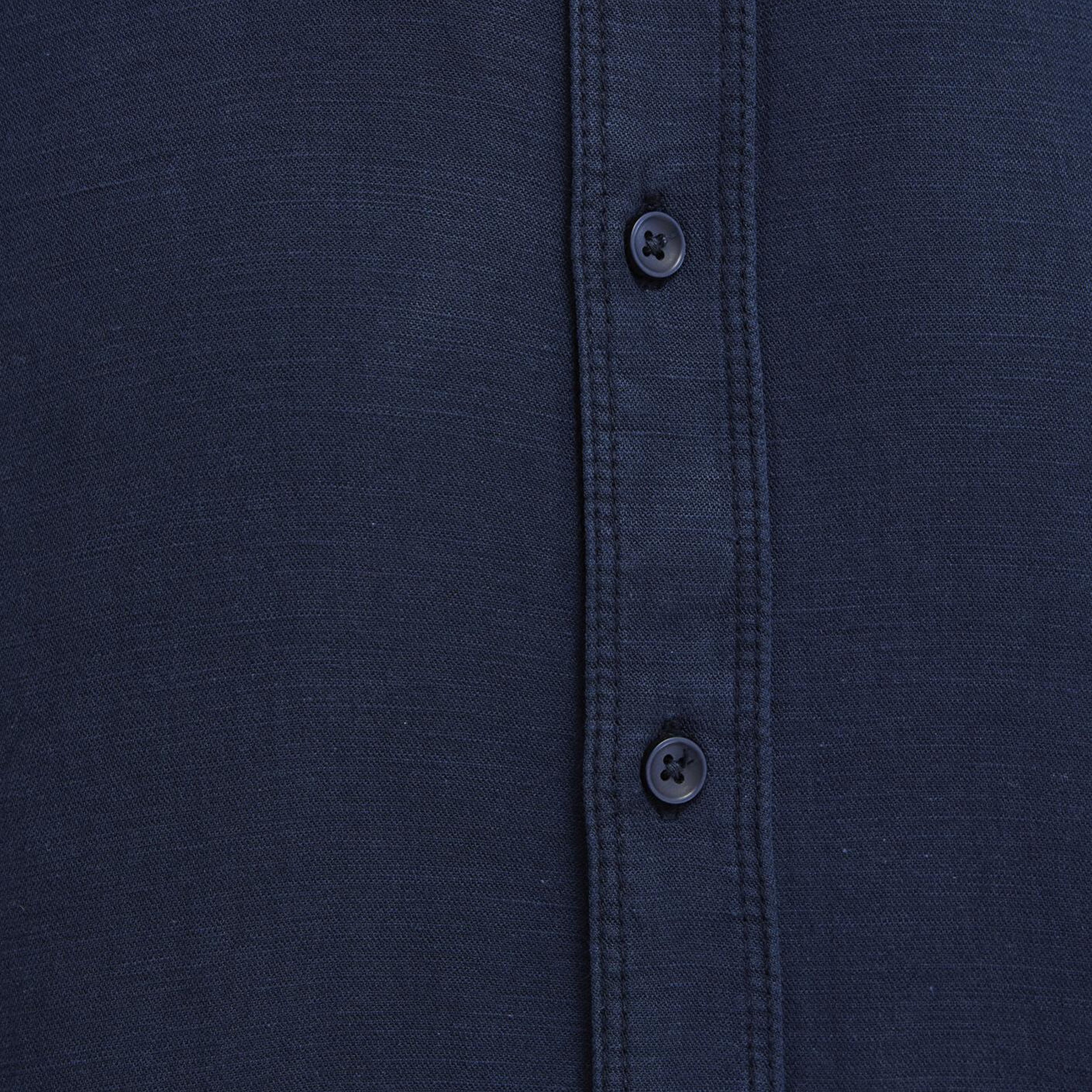 Mavi Keten Karışımlı Lacivert Tencel TM Liyosel Gömlek Regular Fit / Normal Kesim 0211482-70490