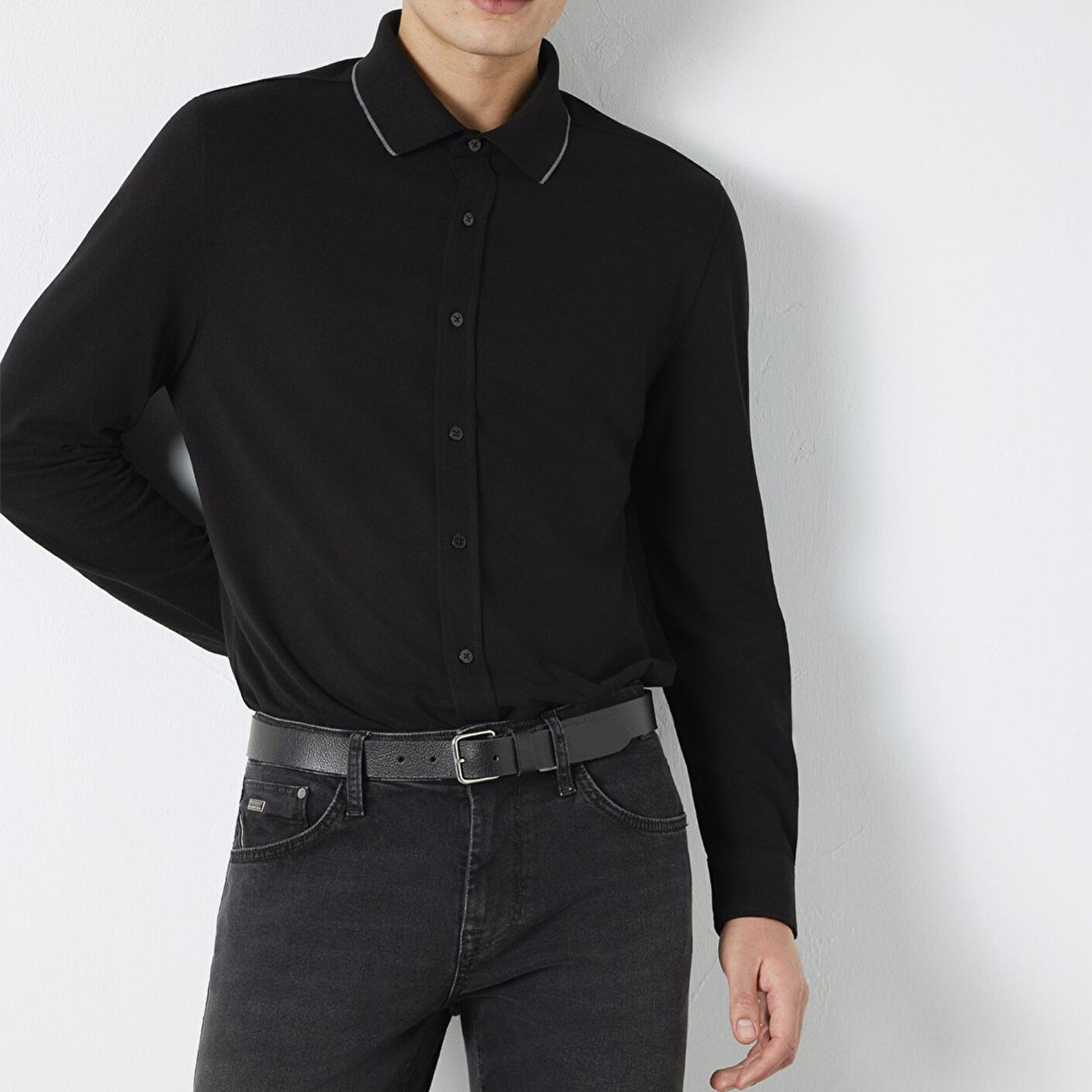 Mavi Mavi Black Siyah Gömlek Slim Fit / Dar Kesim 0211867-900