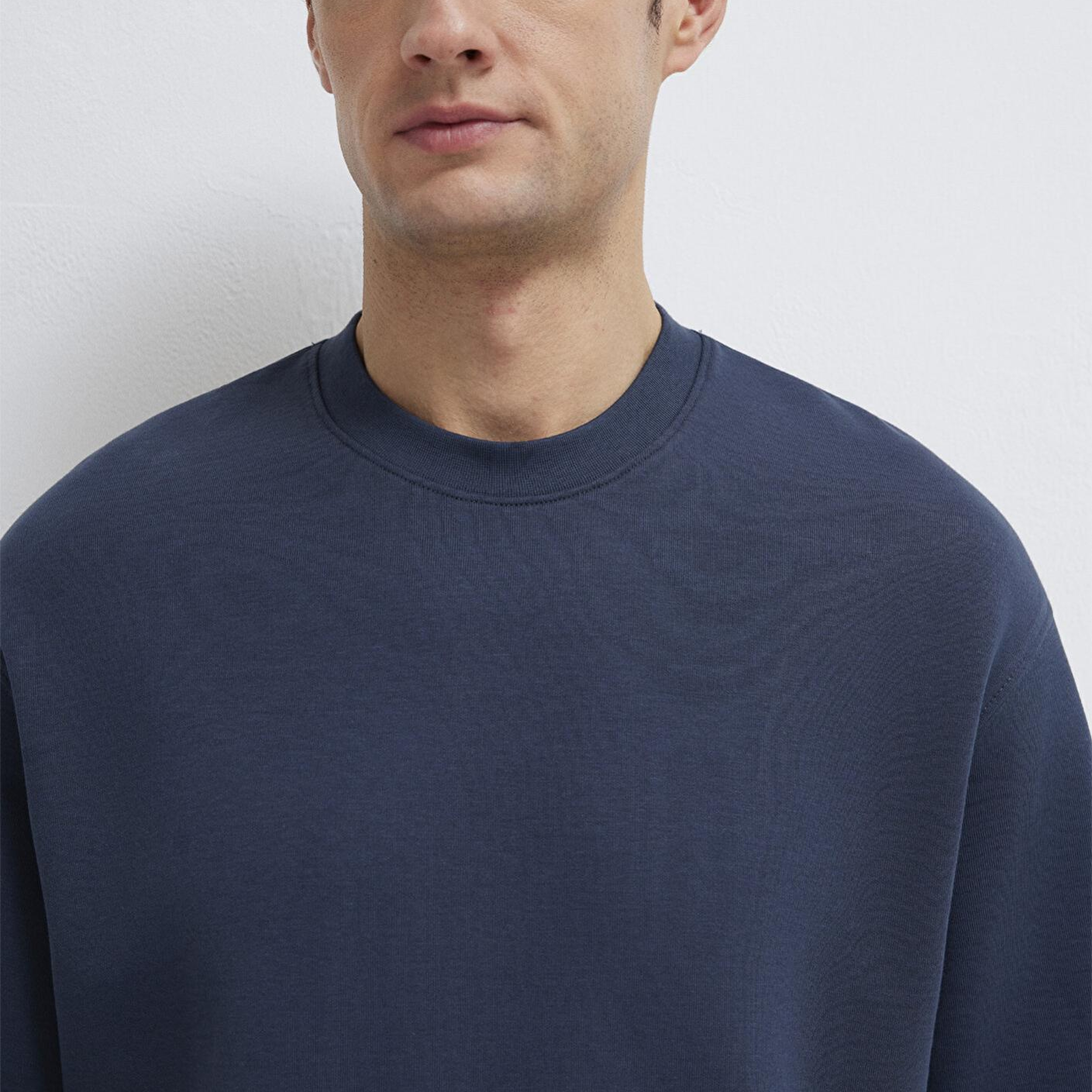 Mavi Bisiklet Yaka Lacivert Tişört Loose Fit / Bol Rahat Kesim 0611614-70490