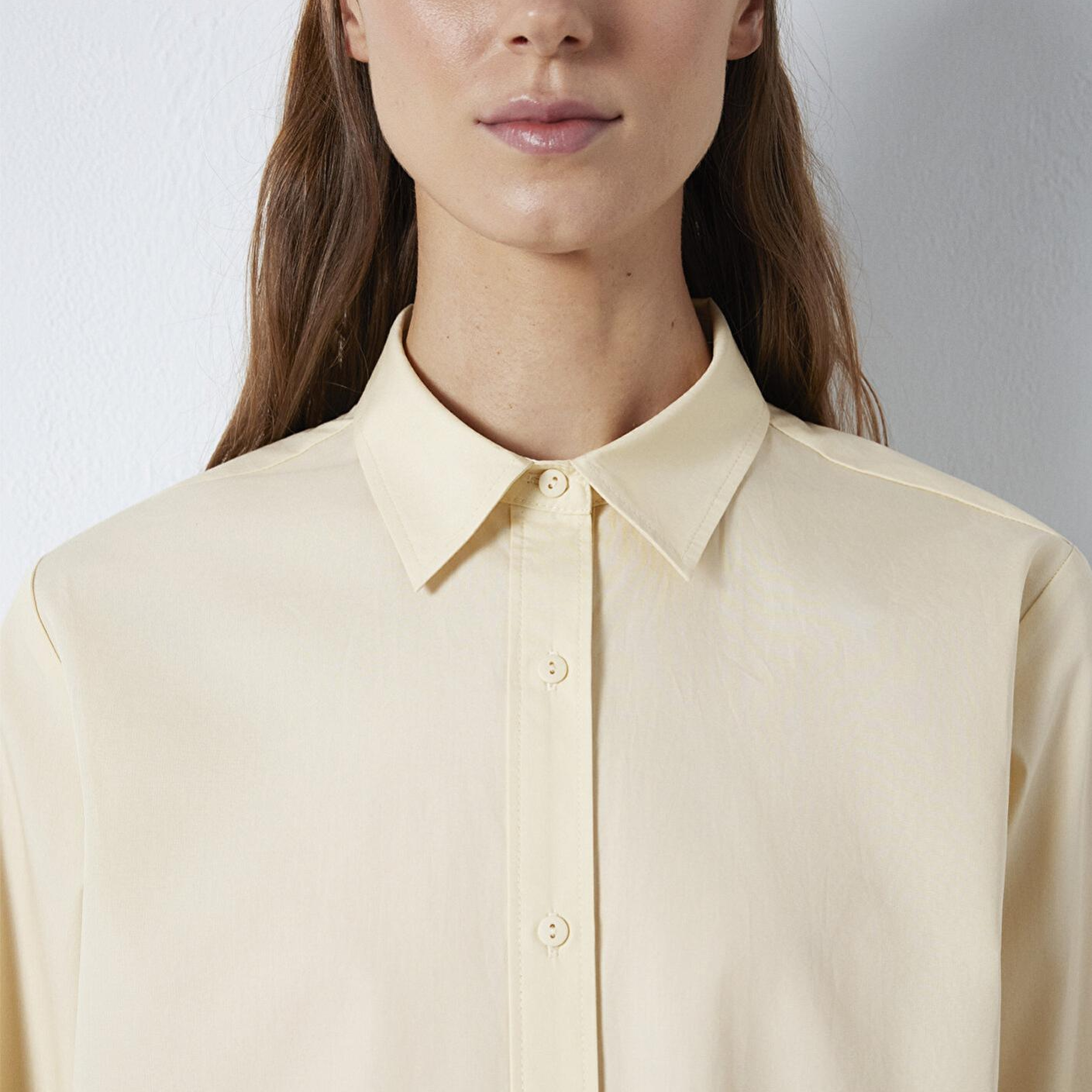 Mavi Sarı Gömlek Loose Fit / Bol Rahat Kesim 1211395-70034