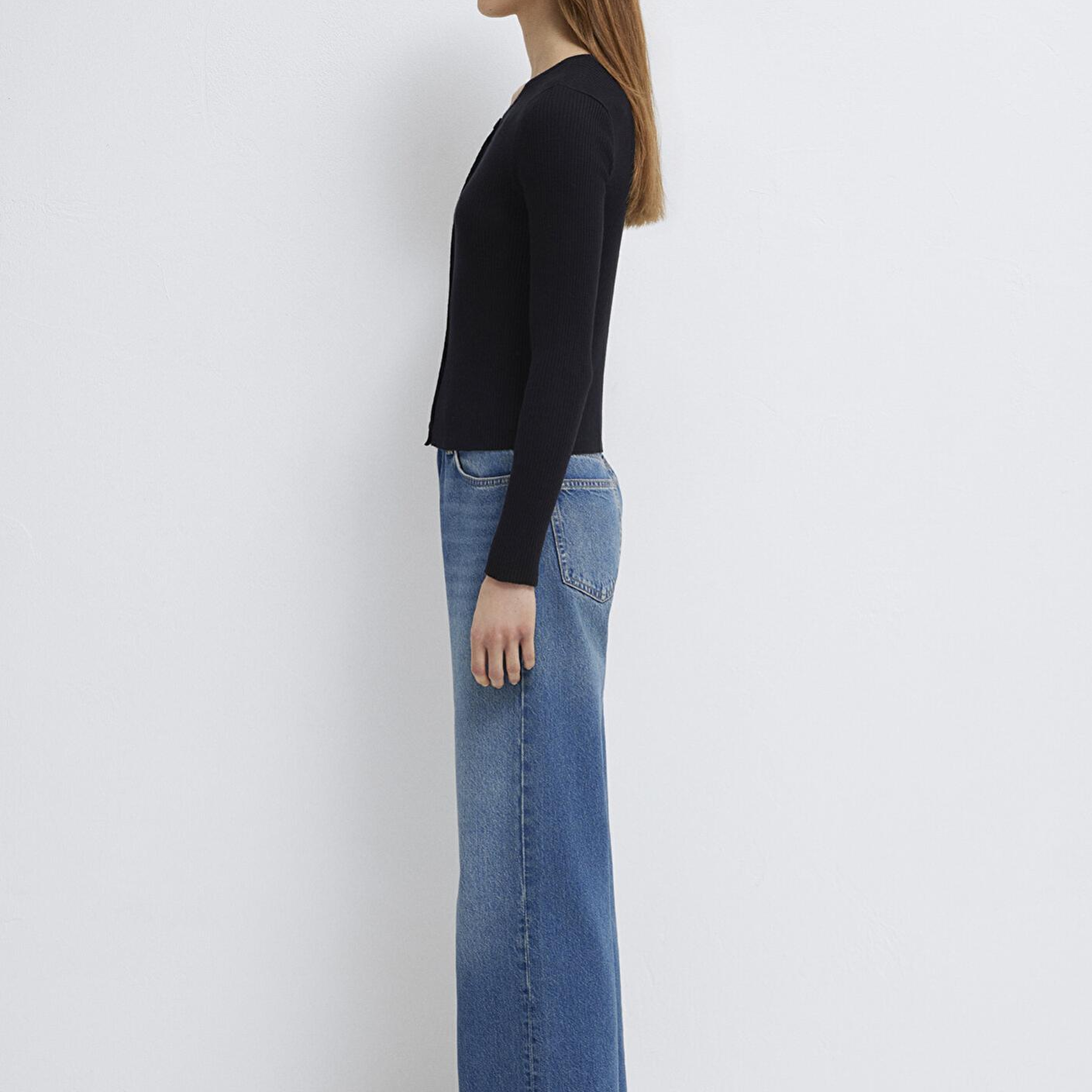 Mavi Siyah Hırka Fitted / Vücuda Oturan Kesim 1710846-900