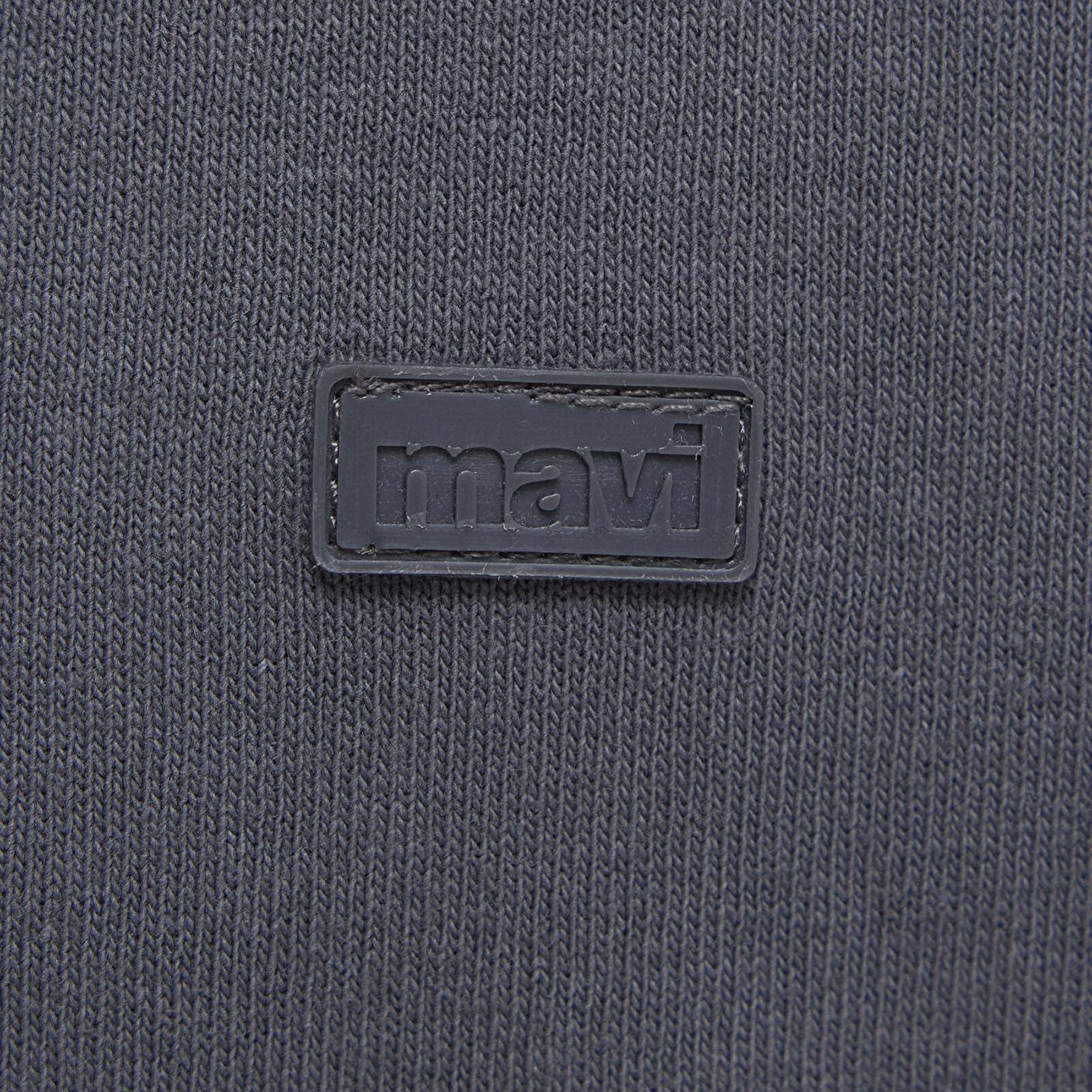 Mavi Silikon Logo Baskılı Antrasit Basic Tişört Oversize / Geniş Kesim 0613188-80955