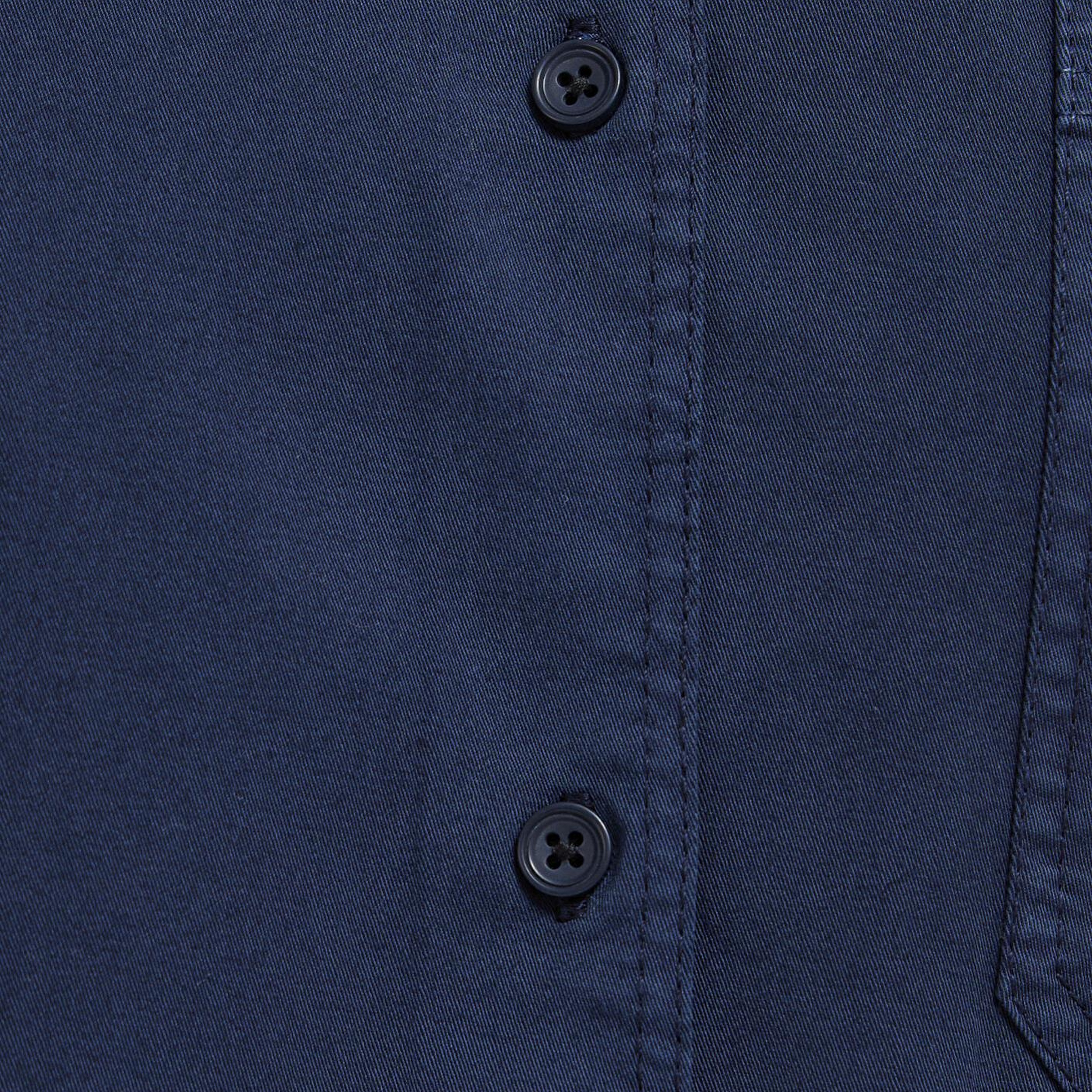 Mavi Cepli Lacivert Gömlek Loose Fit / Bol Rahat Kesim 1211385-70497